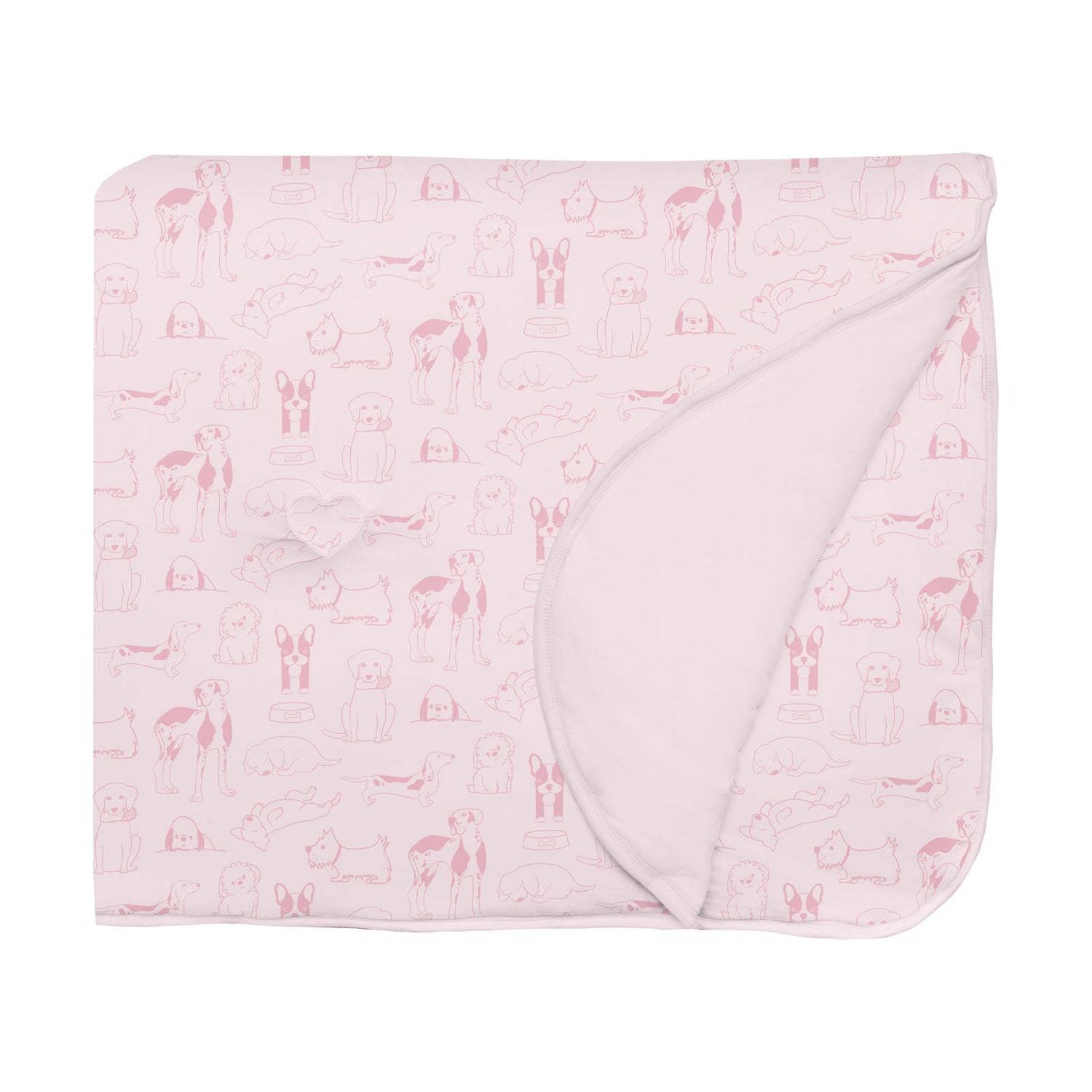 Print Fluffle Stroller Blanket with Embroidery in Shrinking Violet Dogs (314080)