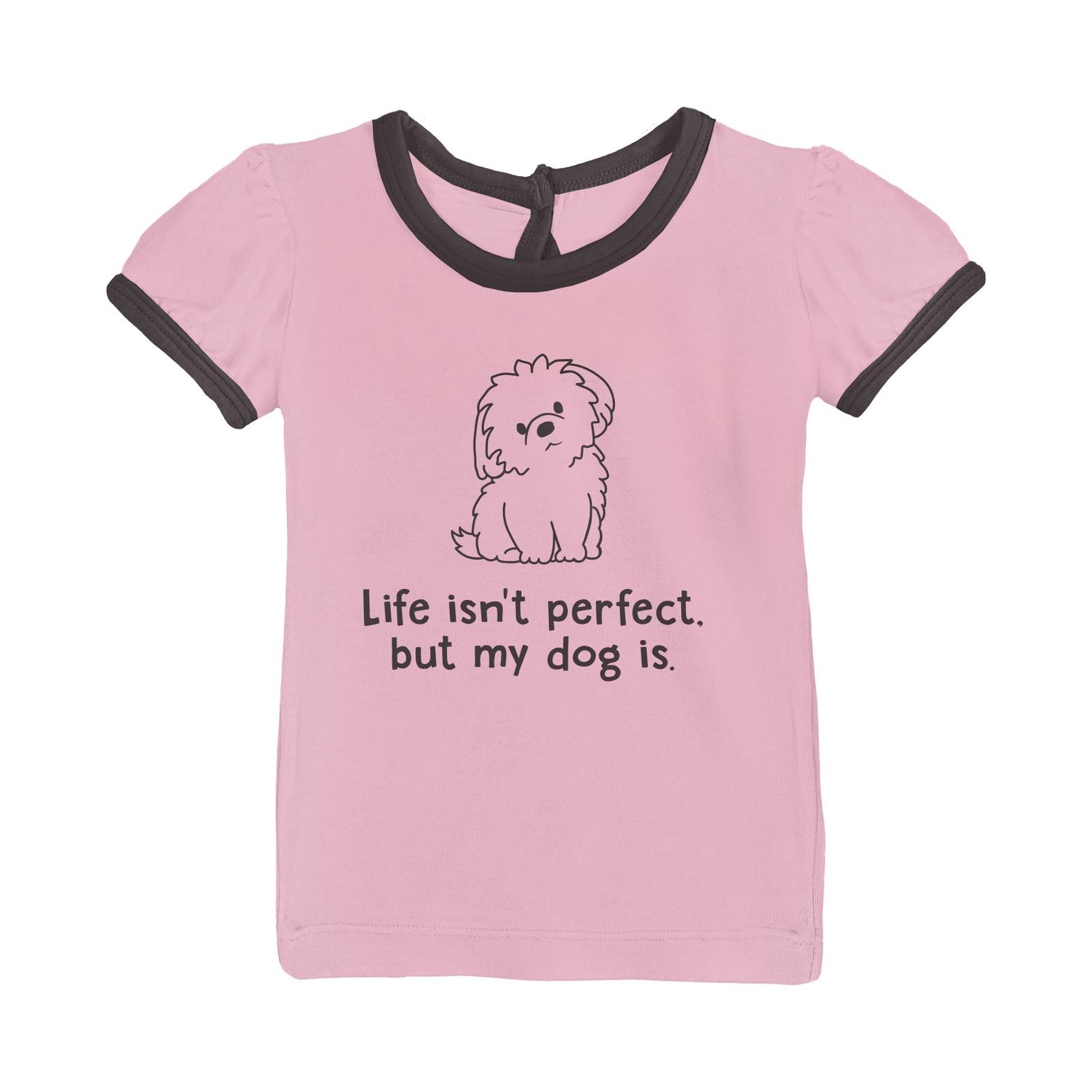Short Sleeve Graphic Puff Tee in Cake Pop Perfect Dog