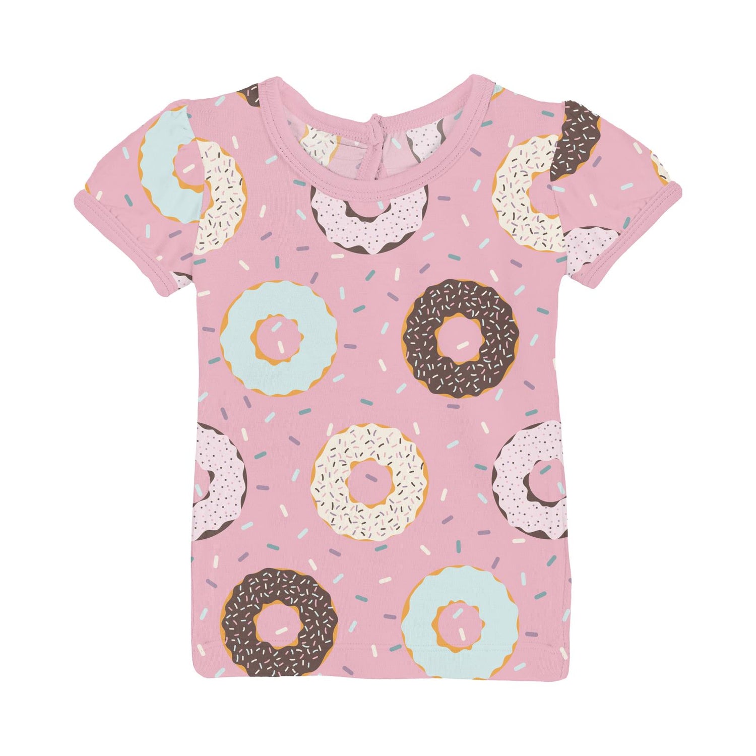 Print Short Sleeve Puff Tee in Cake Pop Donuts and Sprinkles (314166)