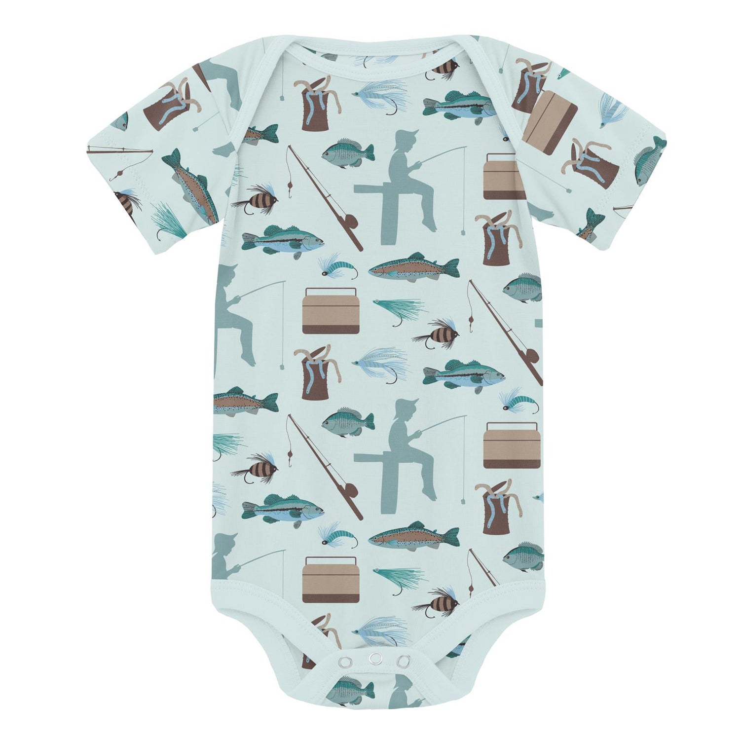 Print Short Sleeve One Piece in Fresh Air Fishing (320512)