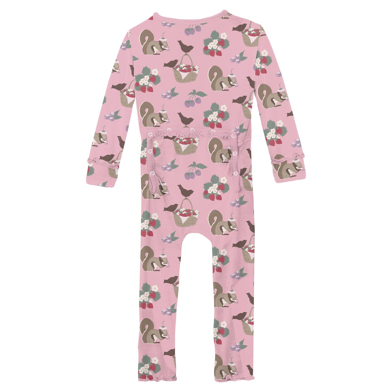 Print Muffin Ruffle Coverall with 2 Way Zipper in Cake Pop Berry Picking (320458)