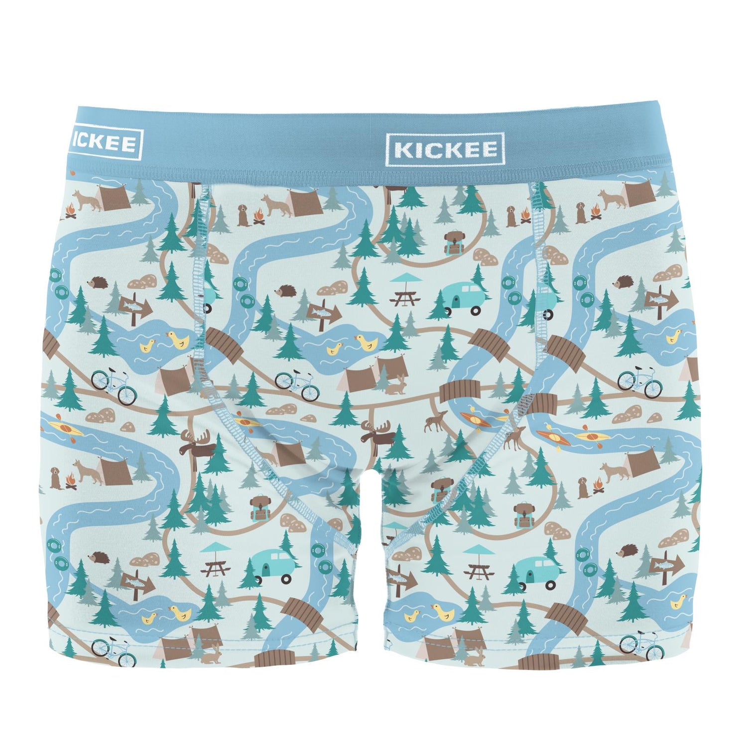 Men's Print Boxer Brief in Fresh Air Campground Map (320537)