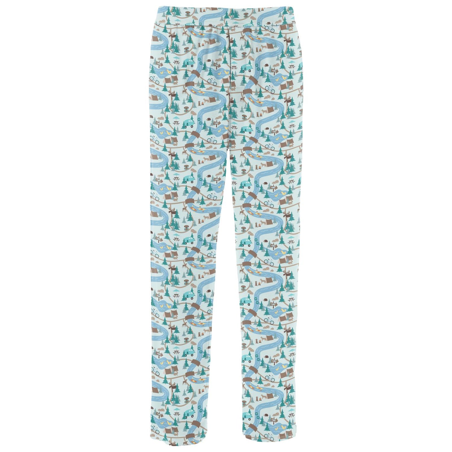 Men's Print Pajama Pants in Fresh Air Campground Map (320574)