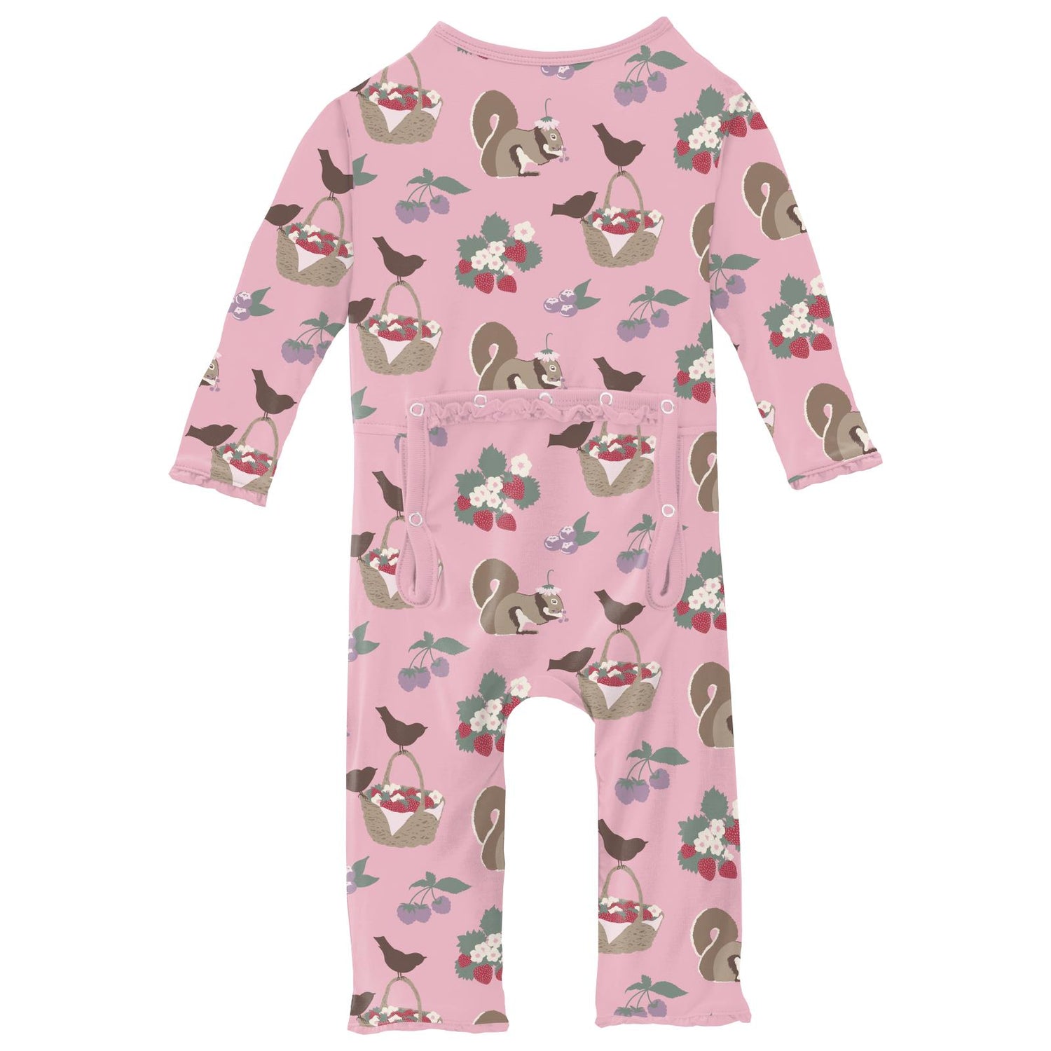 Print Muffin Ruffle Coverall with 2 Way Zipper in Cake Pop Berry Picking (321012)
