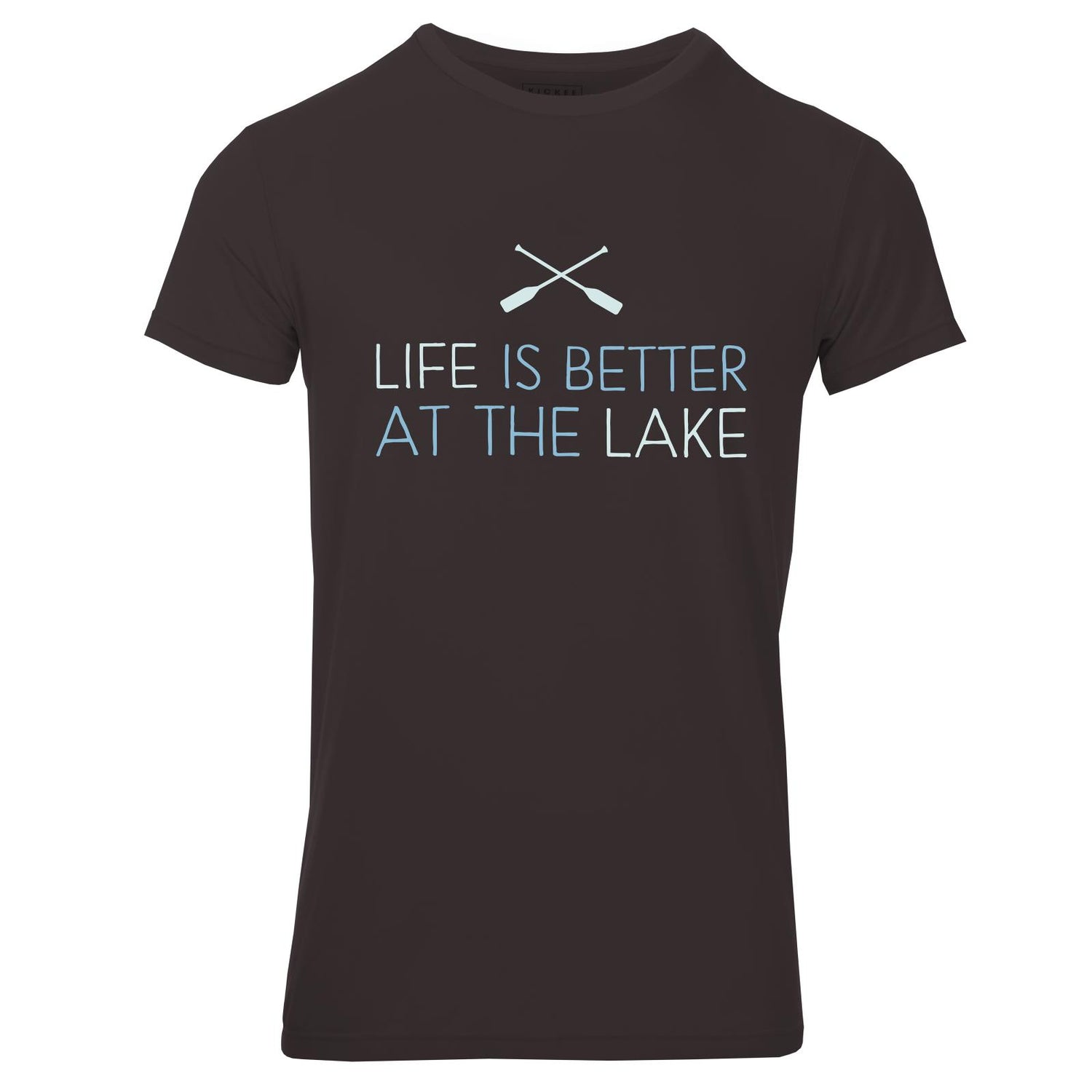 Men's Short Sleeve Crew Neck Graphic Tee in Midnight Life is Better at the Lake (321060)