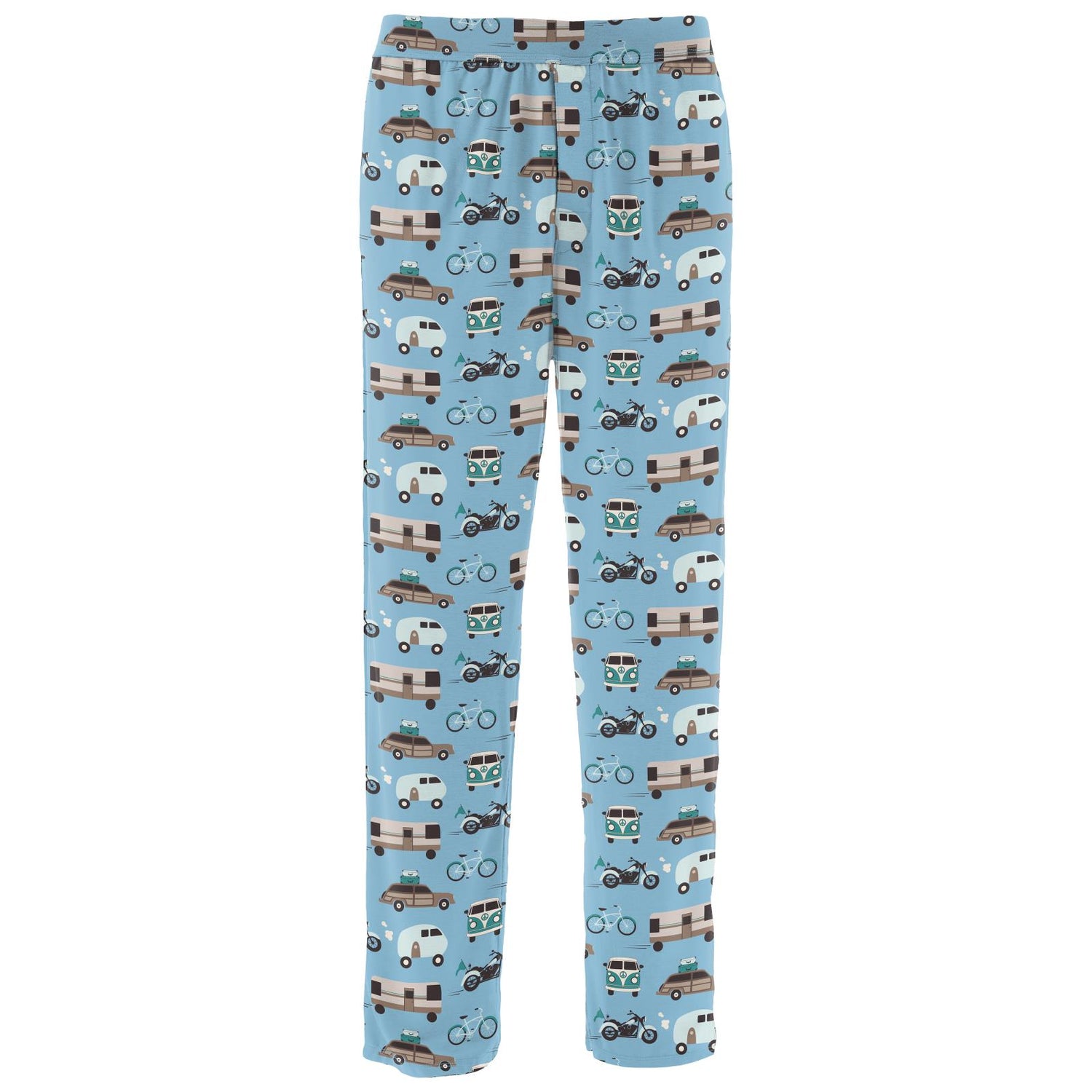Men's Print Pajama Pants in Seaside Blue On the Way (321133)