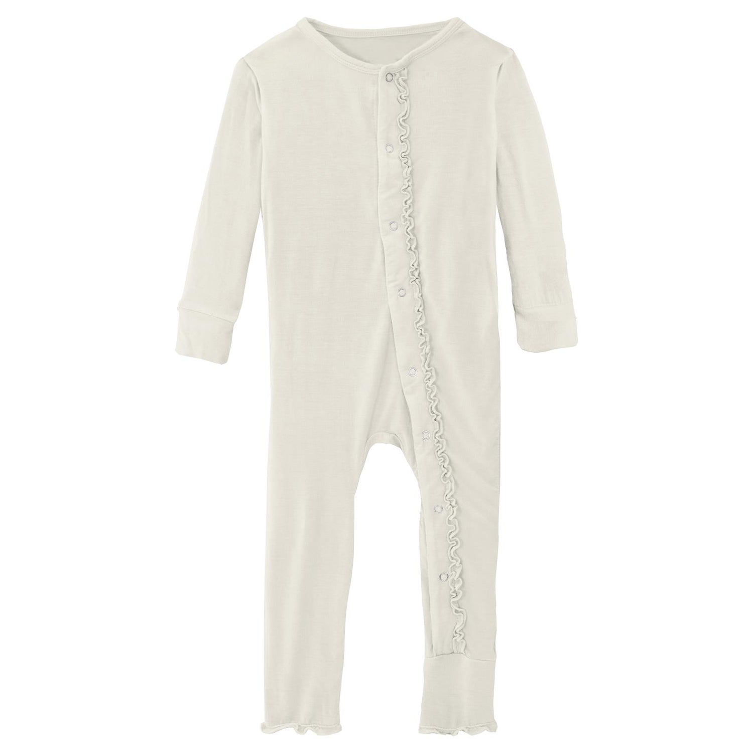 Muffin Ruffle Coverall with Snaps in Natural (352697)