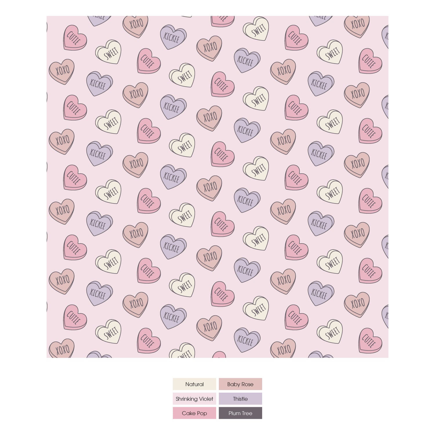 Print Long Sleeve Playtime Outfit Set in Candy Hearts (375012)