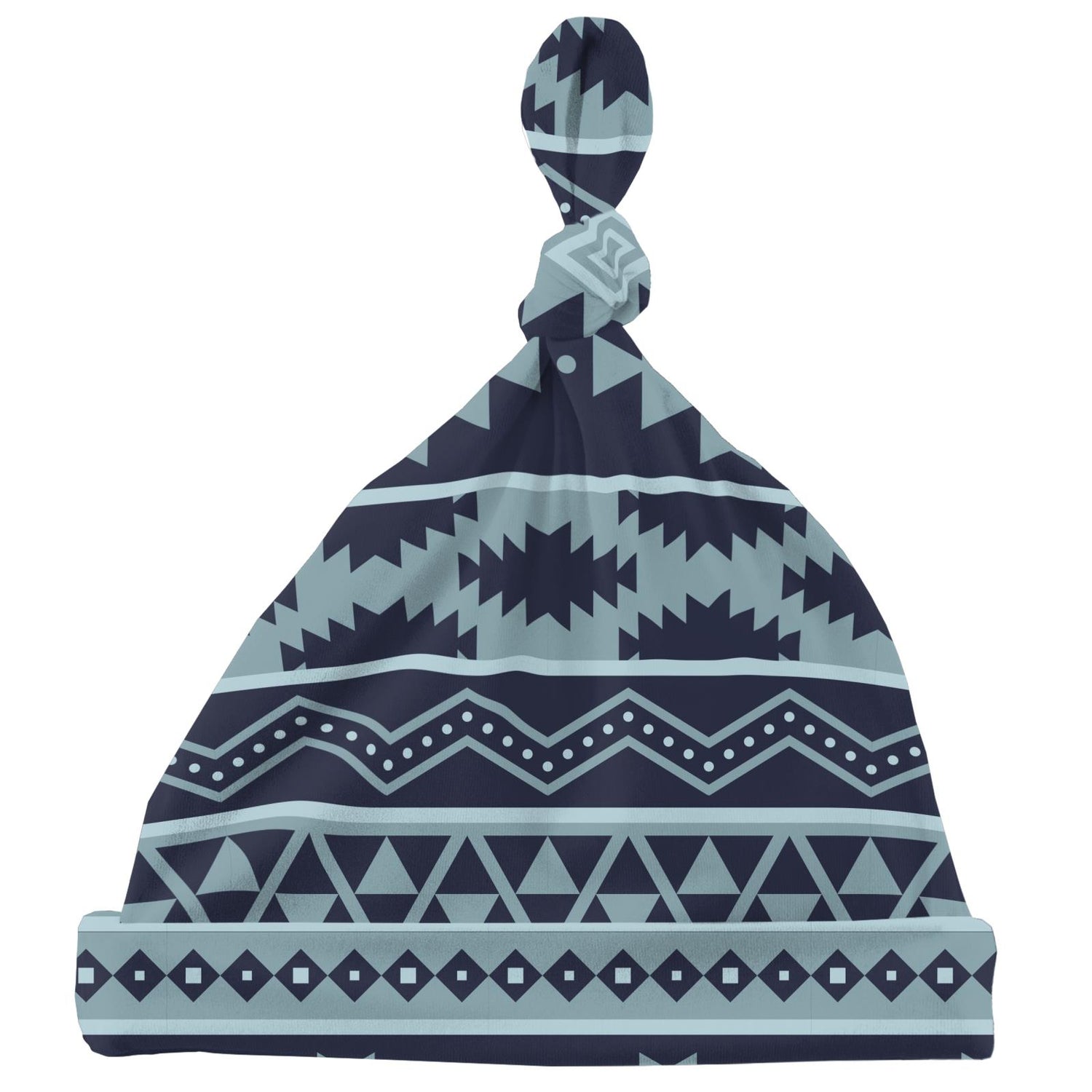 Print Knot Hat in Peacoat Mayan Print (332599)