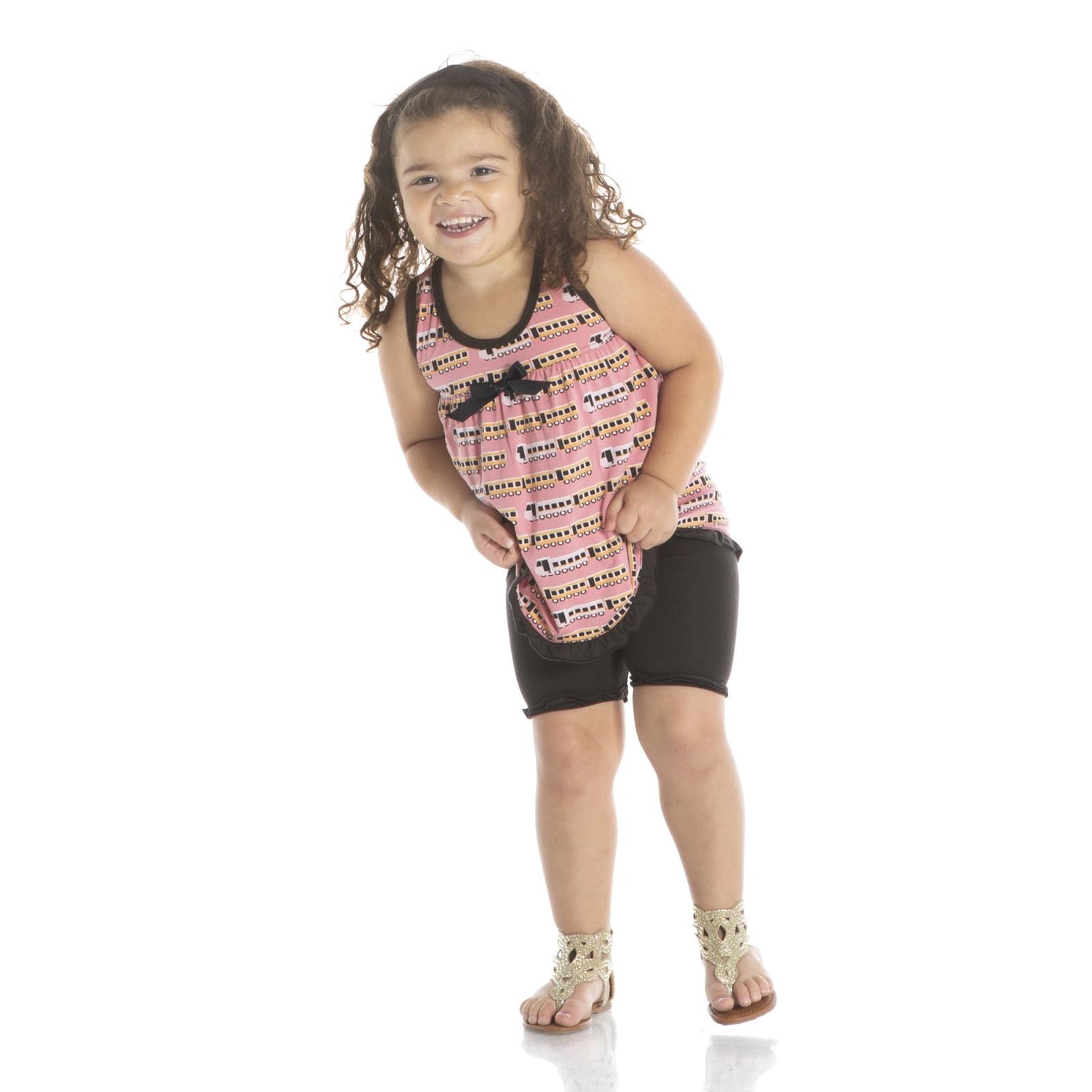 Print Swing Tank with Shorts Outfit Set in Desert Rose Indian Train (188950)