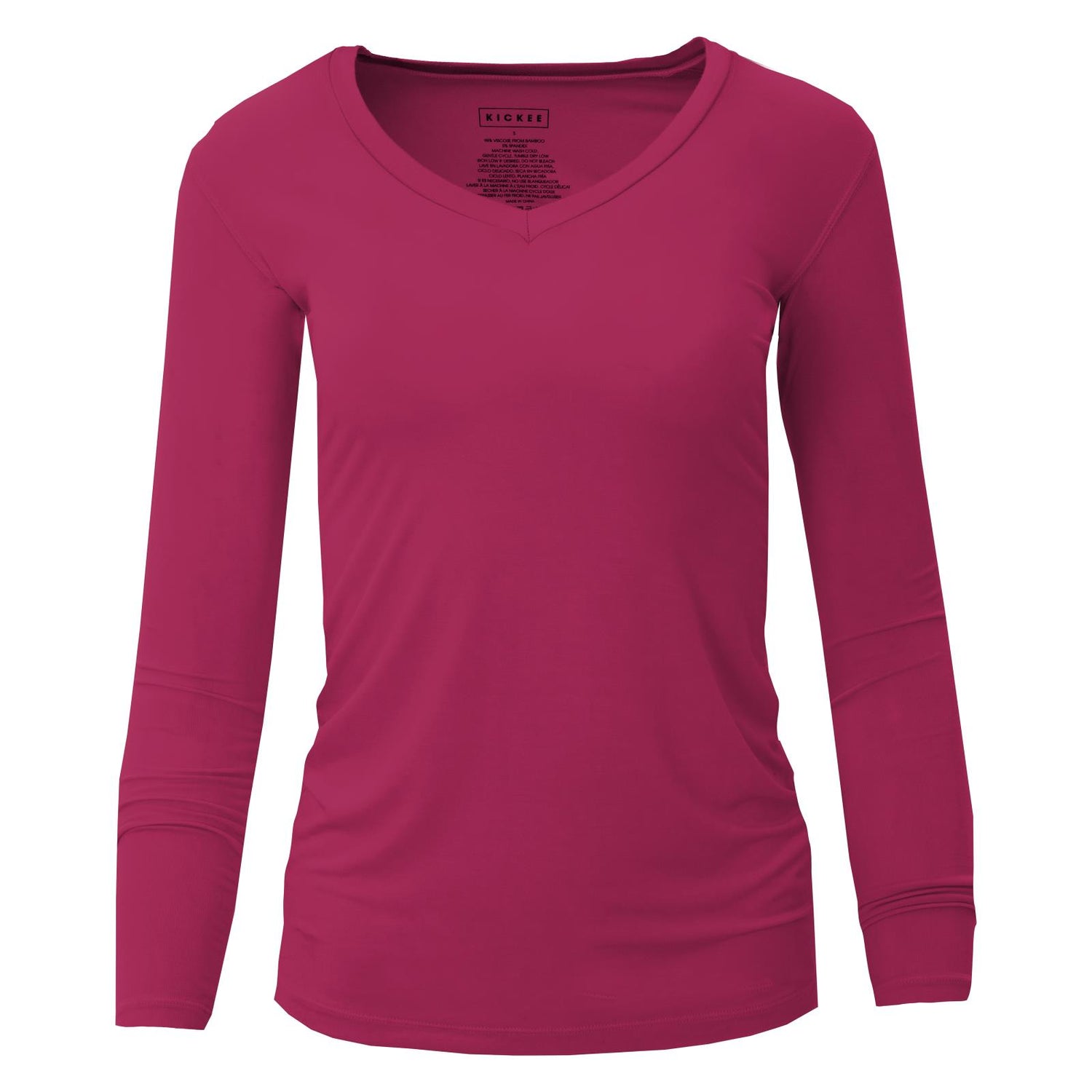 Women's Long Sleeve One Tee in Berry