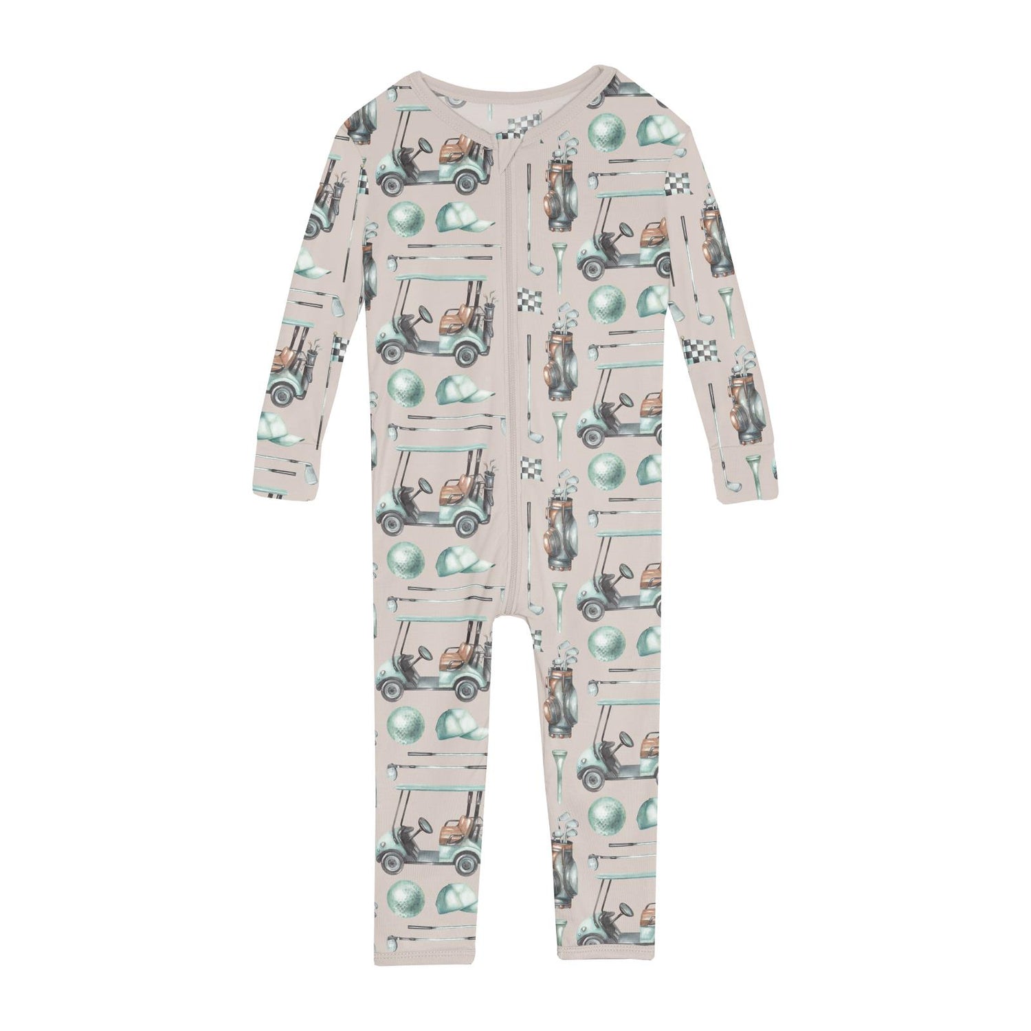 Print Convertible Sleeper with Zipper in Latte Golf (341326)