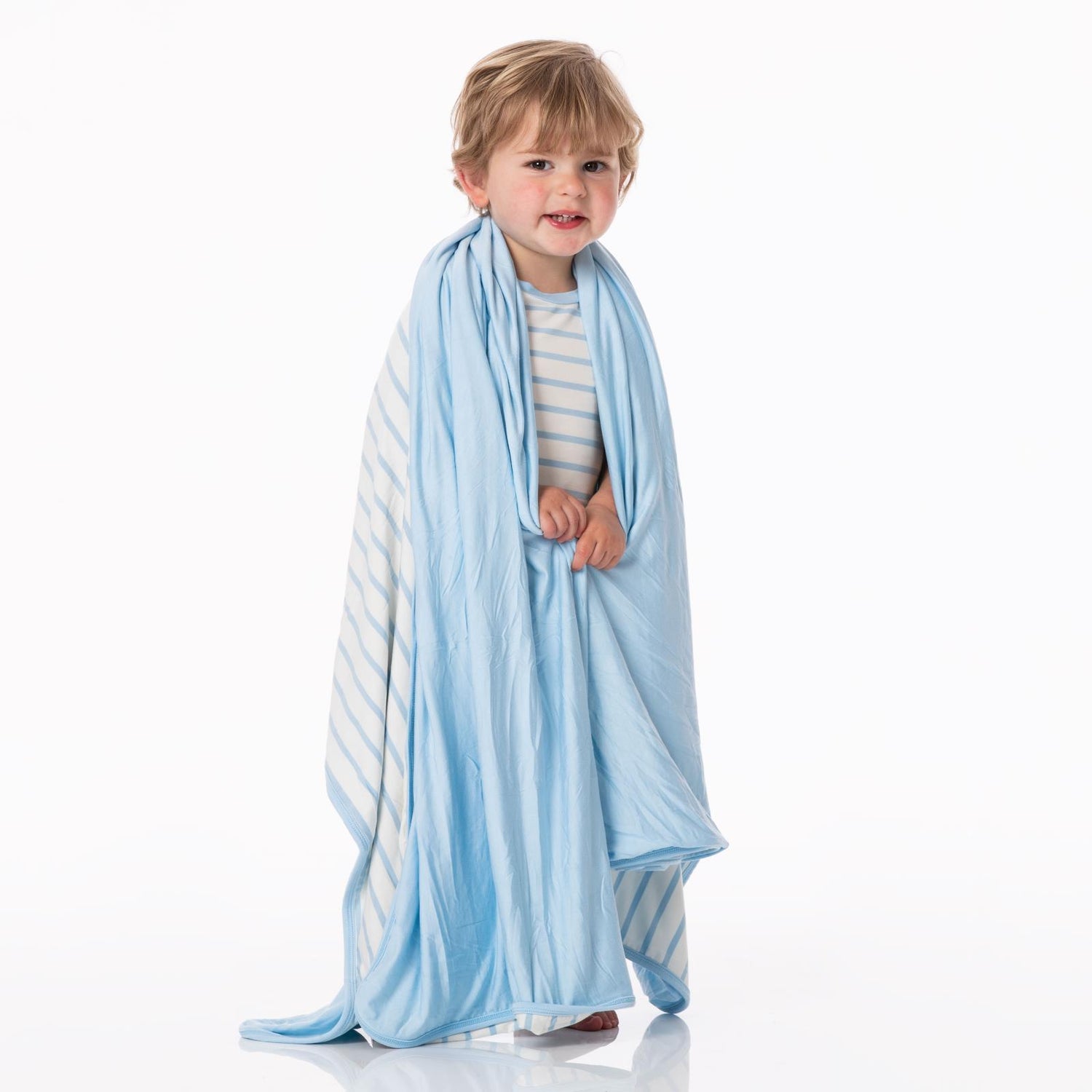 Print Toddler Blanket in Pond Sweet Stripe (258178)
