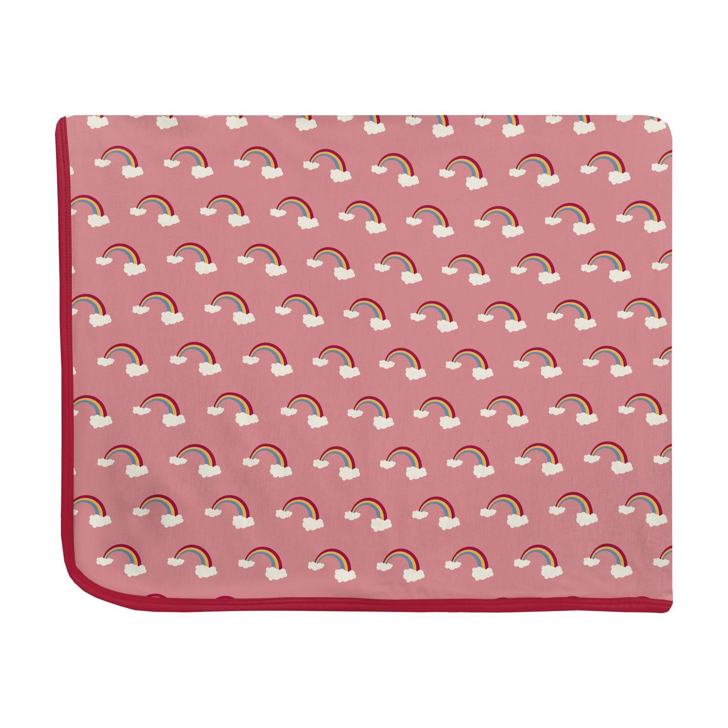Print Oversized Throw Blanket in Strawberry Rainbows