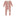 Print Muffin Ruffle Footie with 2 Way Zipper in Blush Rudolph