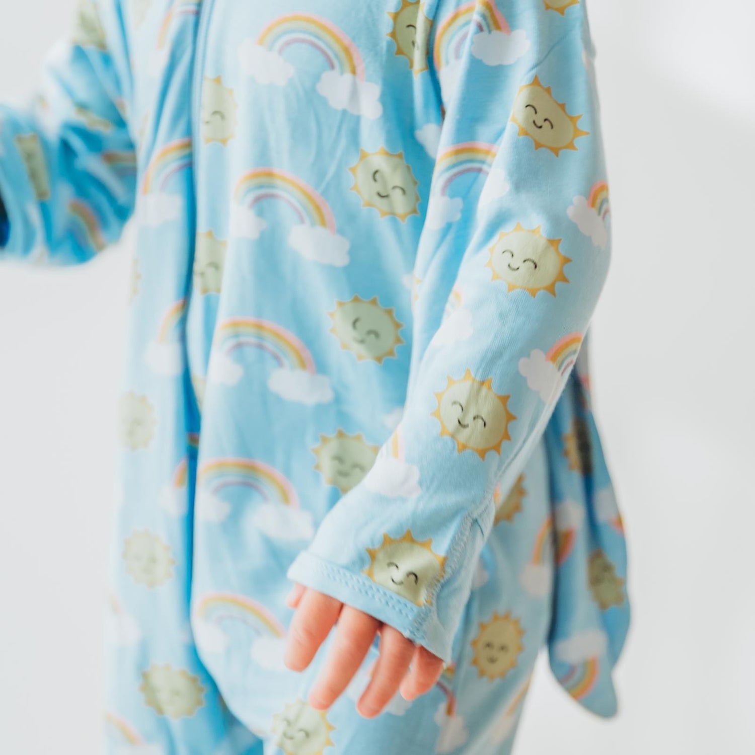 Print Bunny Romper in Sunshine and Rainbows (359344)