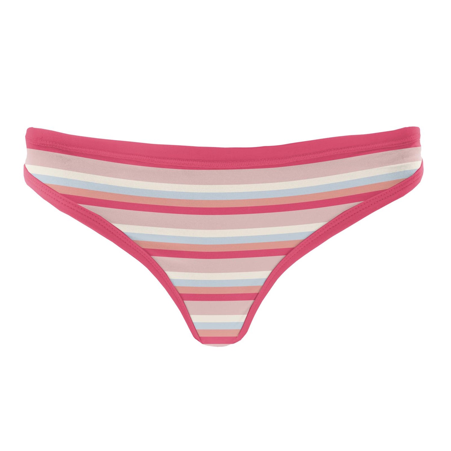 Women's Print Classic Thong in Baby Rose Stripe