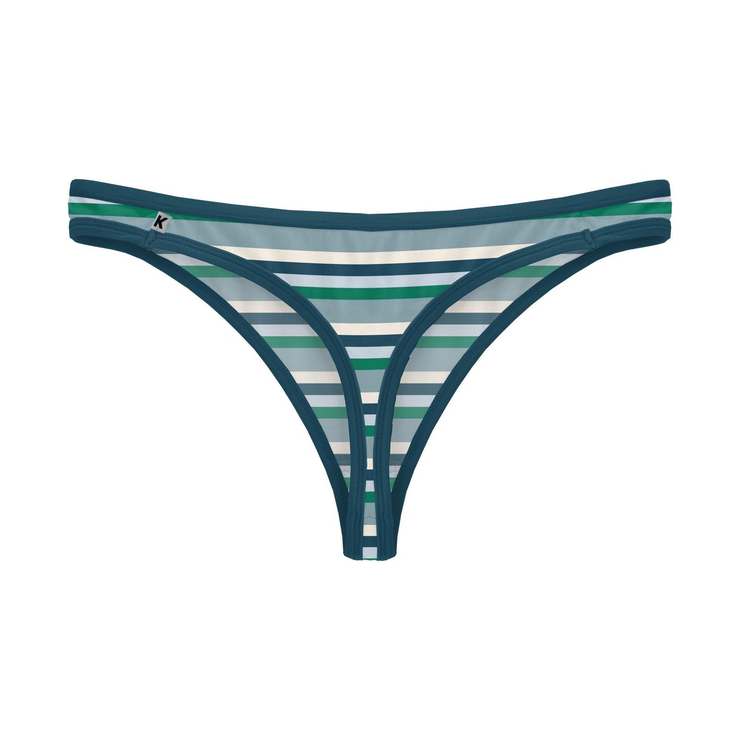 Women's Print Classic Thong in Stormy Sea Stripe