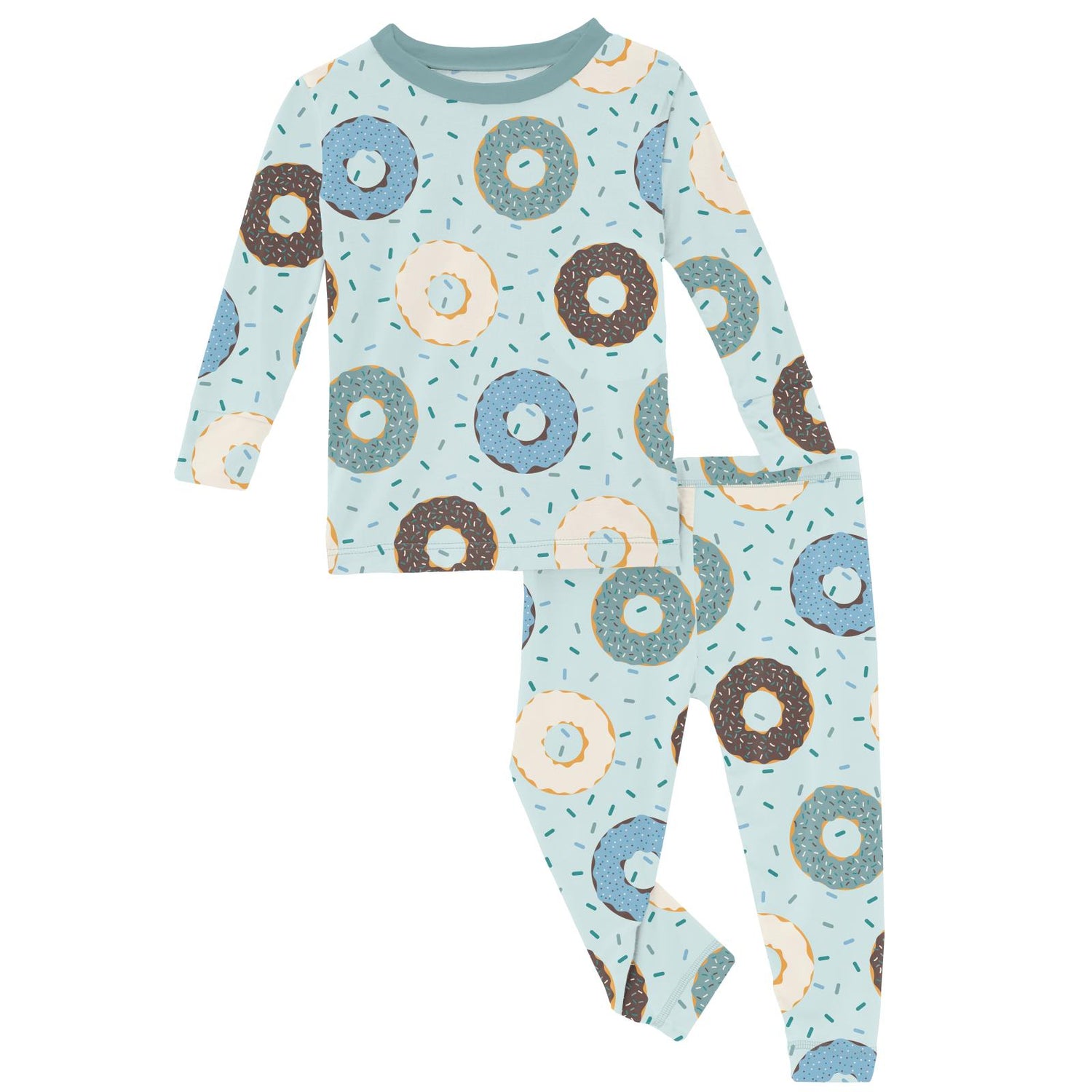 Print Long Sleeve Pajama Set in Fresh Air Donuts and Sprinkles (316505)