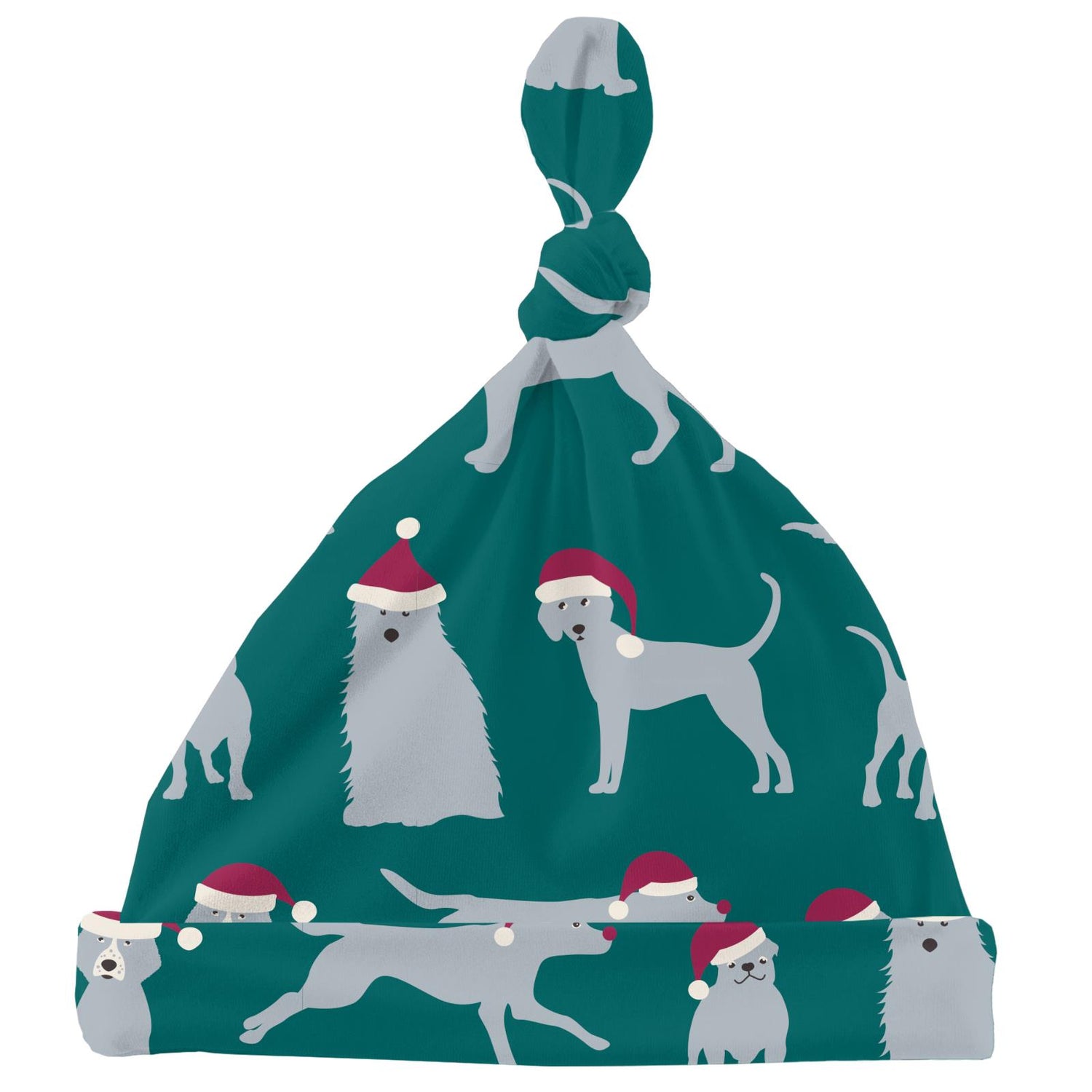 Print Knot Hat in Cedar Santa Dogs (252500)