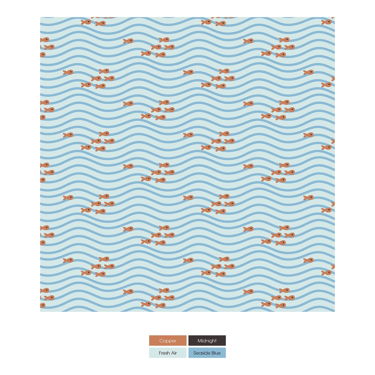 Print Grow with me Crib to Twin Fitted Sheet in Fresh Air Little Fishy (331230)