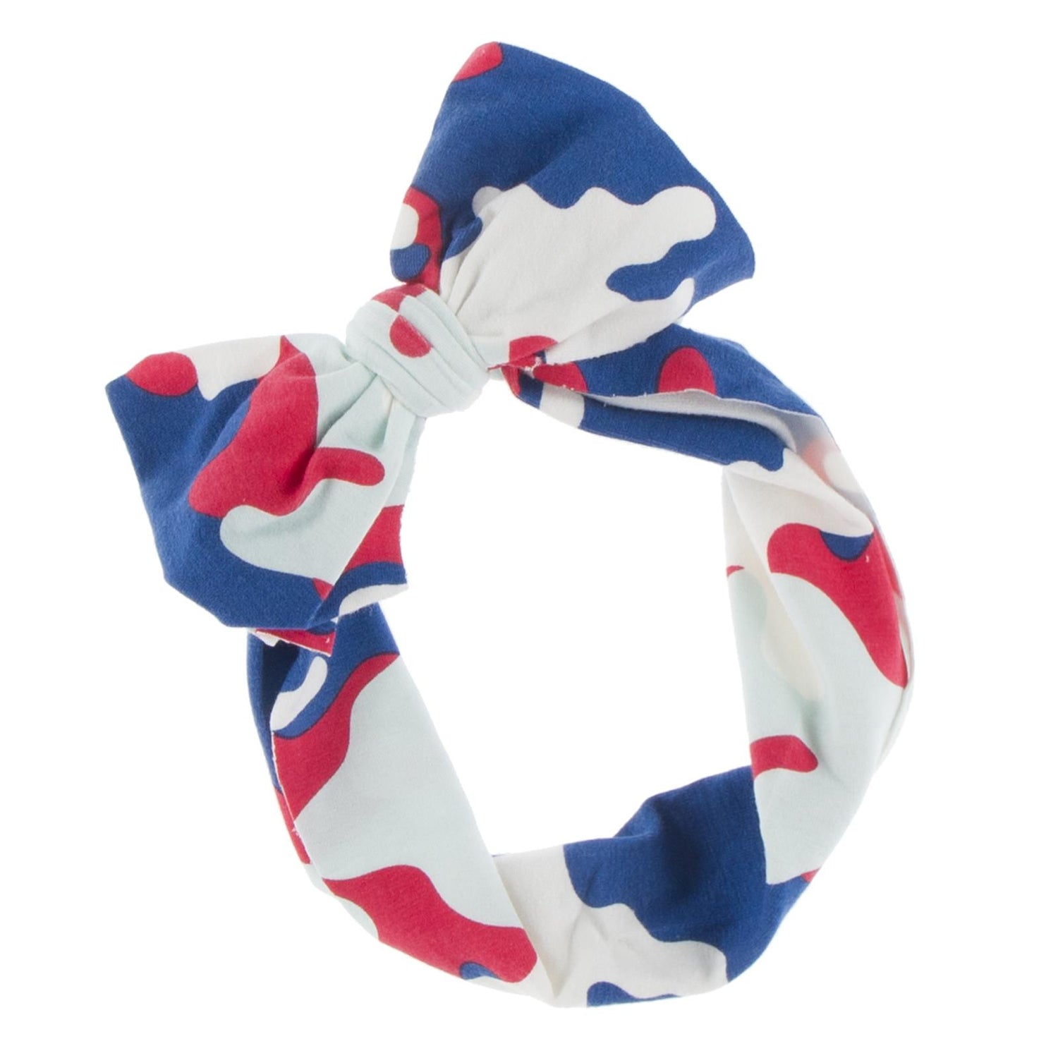 Print Luxe Mini Wrap with Bow in Flag Red Military (243084)
