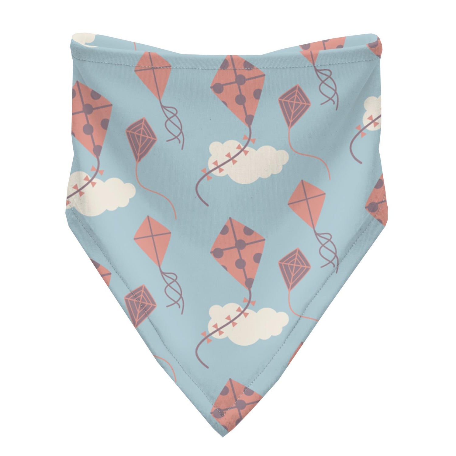 Print Bandana Bib Set of 3 in Spring Day Kites, Blush and Blush Spring Lattice (215771)