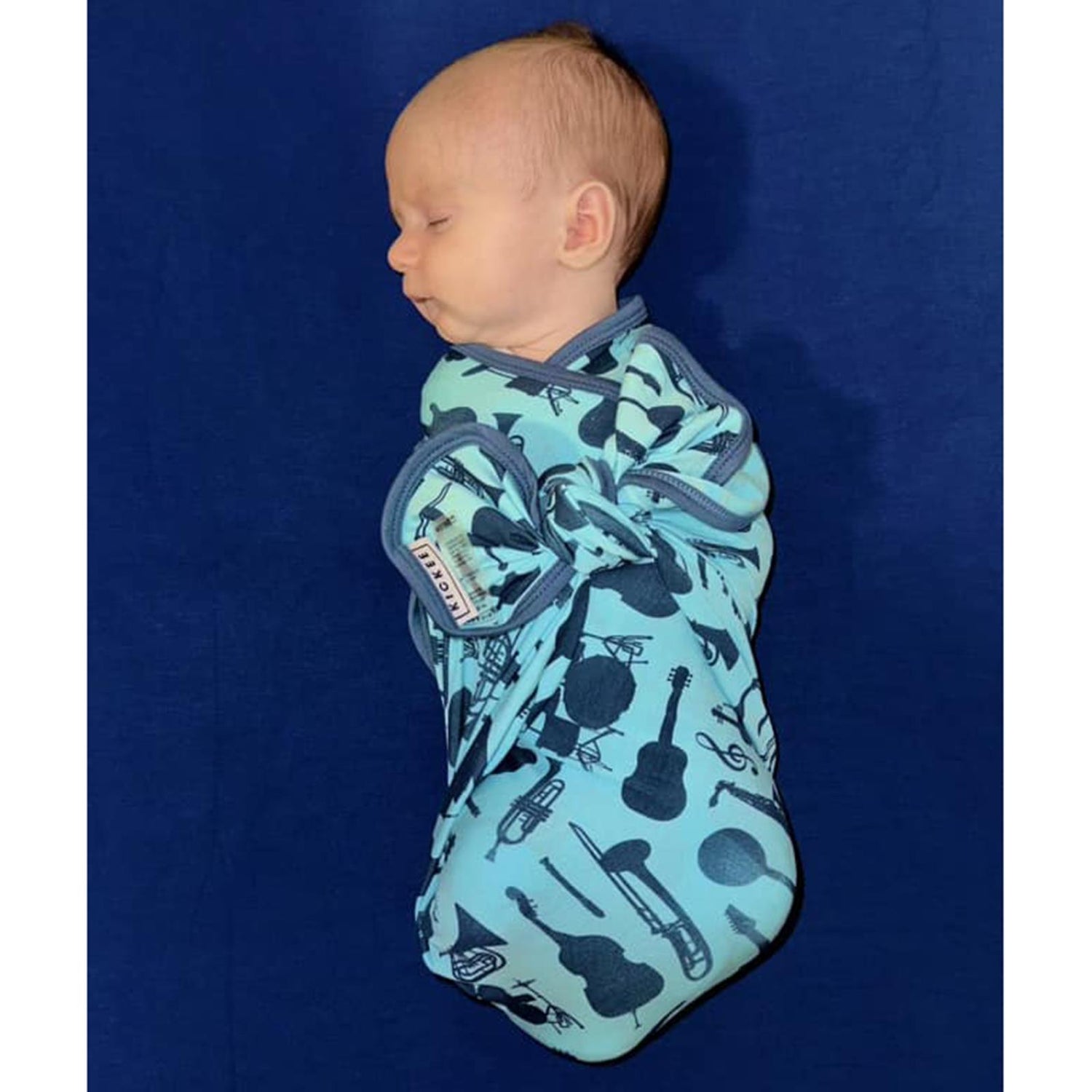 Print Swaddling Blanket in Iceberg Jazz Band