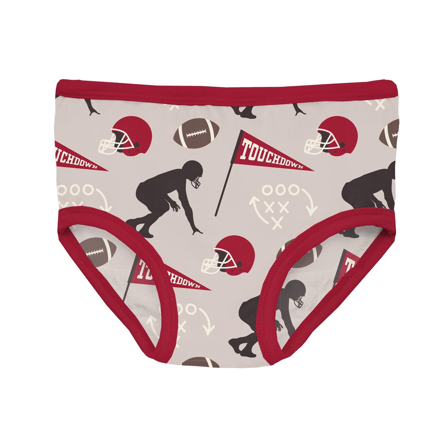 Print Girl's Underwear in Latte Touchdown (307623)