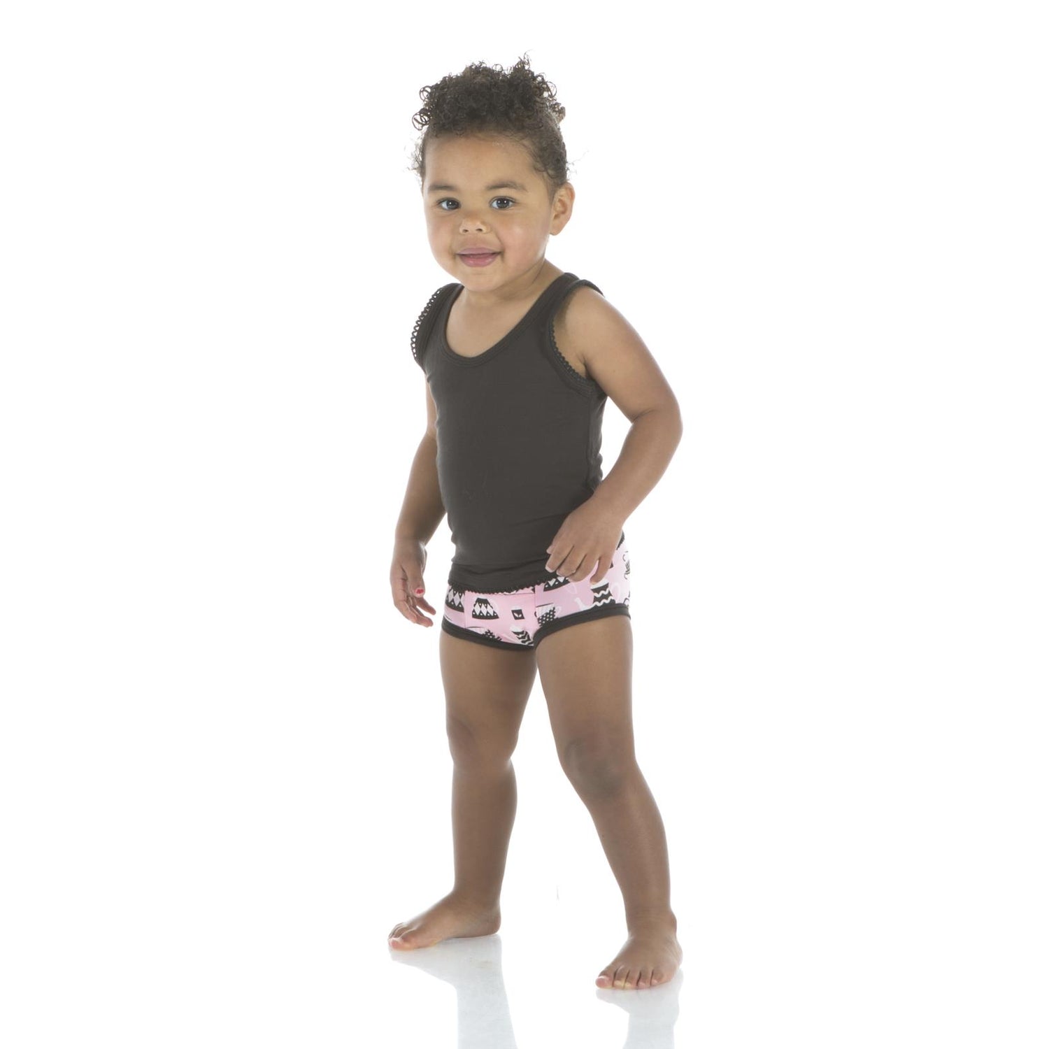 Scalloped Edge Tank in Zebra