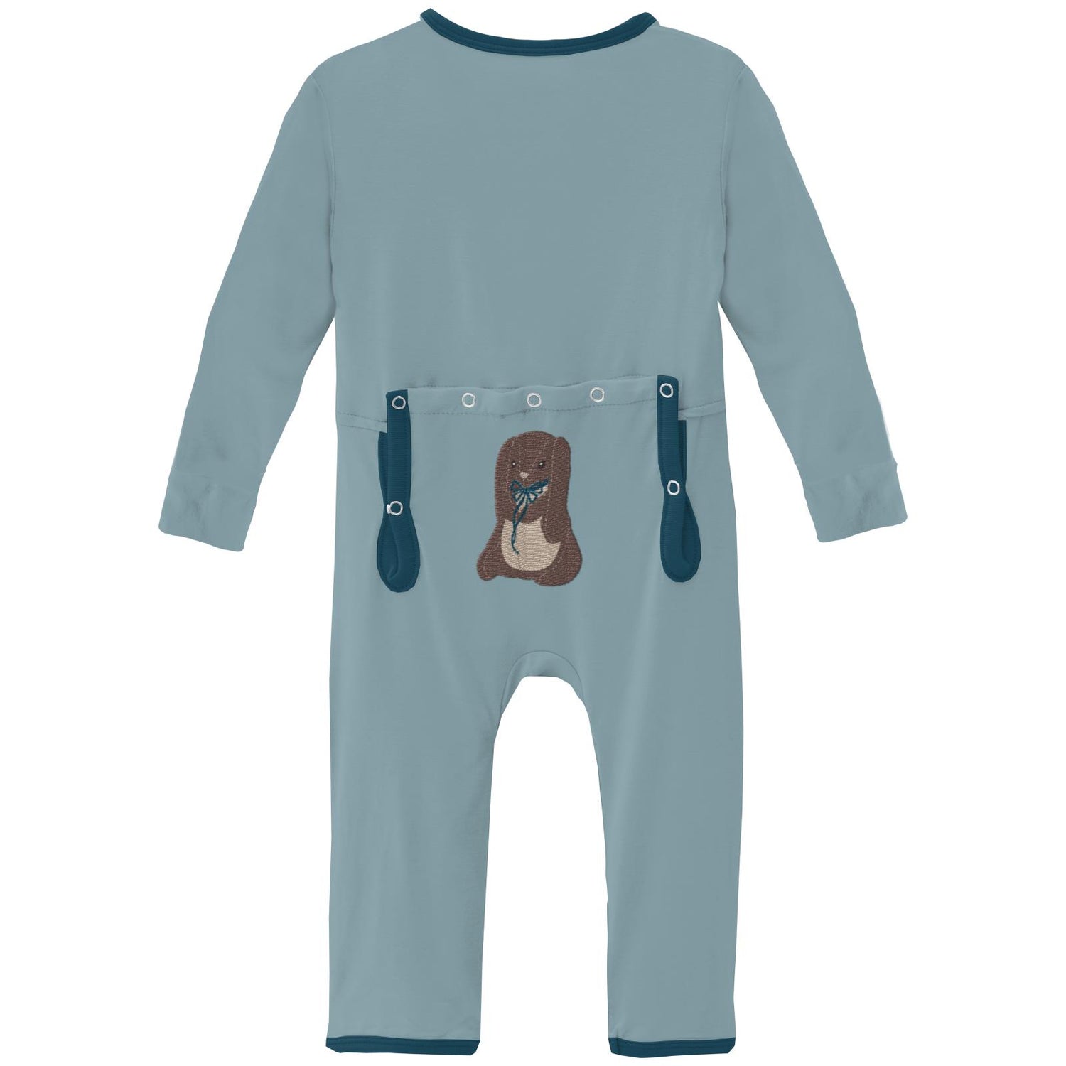 Applique Coverall with 2 Way Zipper in Stormy Sea Velveteen (289041)
