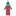 Print Layette Gown & Single Knot Hat Set in Crimson Gnomes