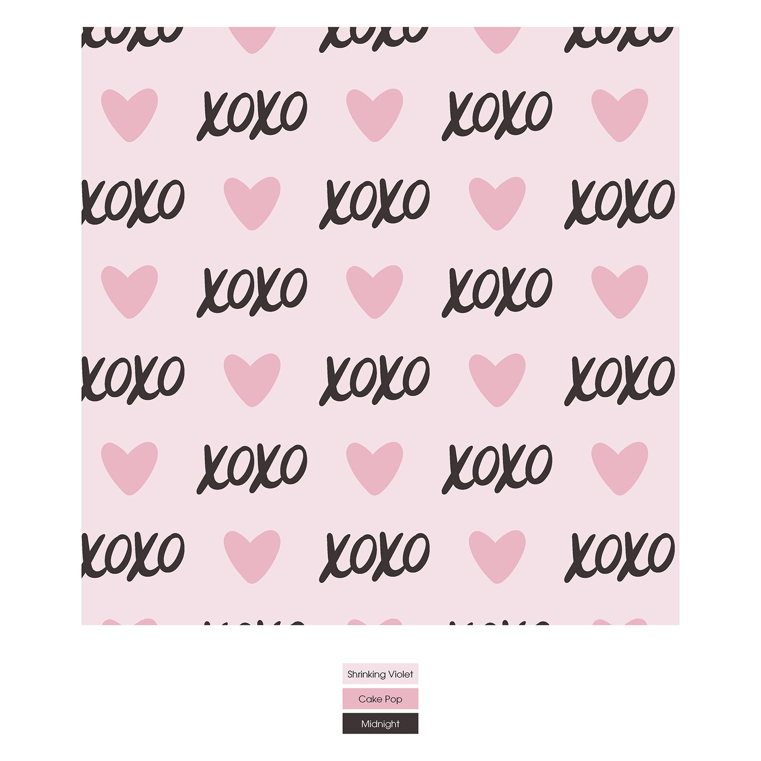 Print Long Sleeve Pajama Set in Shrinking Violet XOXO (315918)