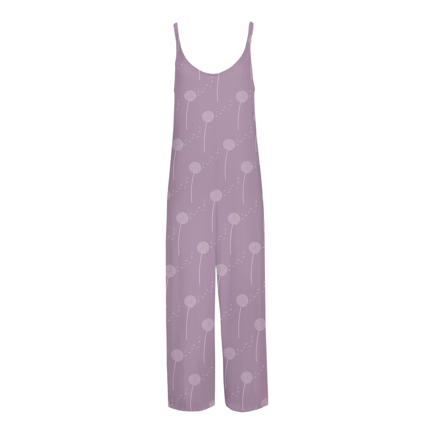 Women's Print Lounge Romper in Lavender Dandelion Wish (321879)
