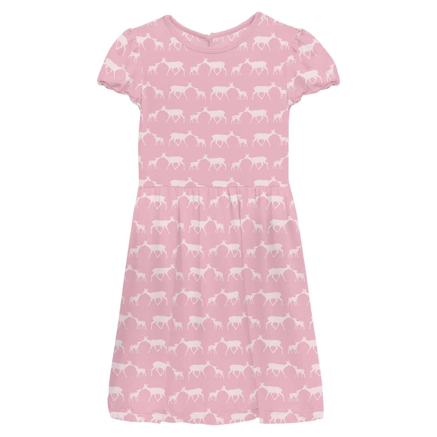 Print Flutter Sleeve Twirl Dress with Pockets in Cake Pop Doe & Fawn (321909)