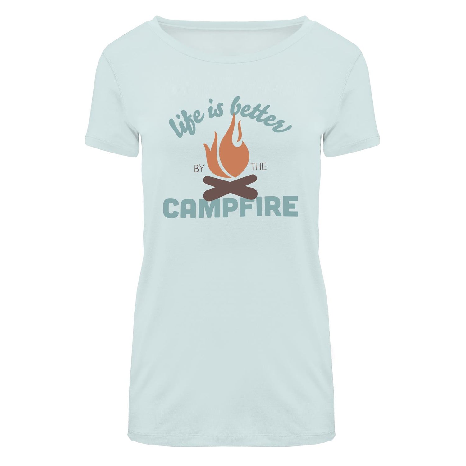 Women's Short Sleeve Relaxed Graphic Tee in Fresh Air Life is Better by the Campfire (321930)