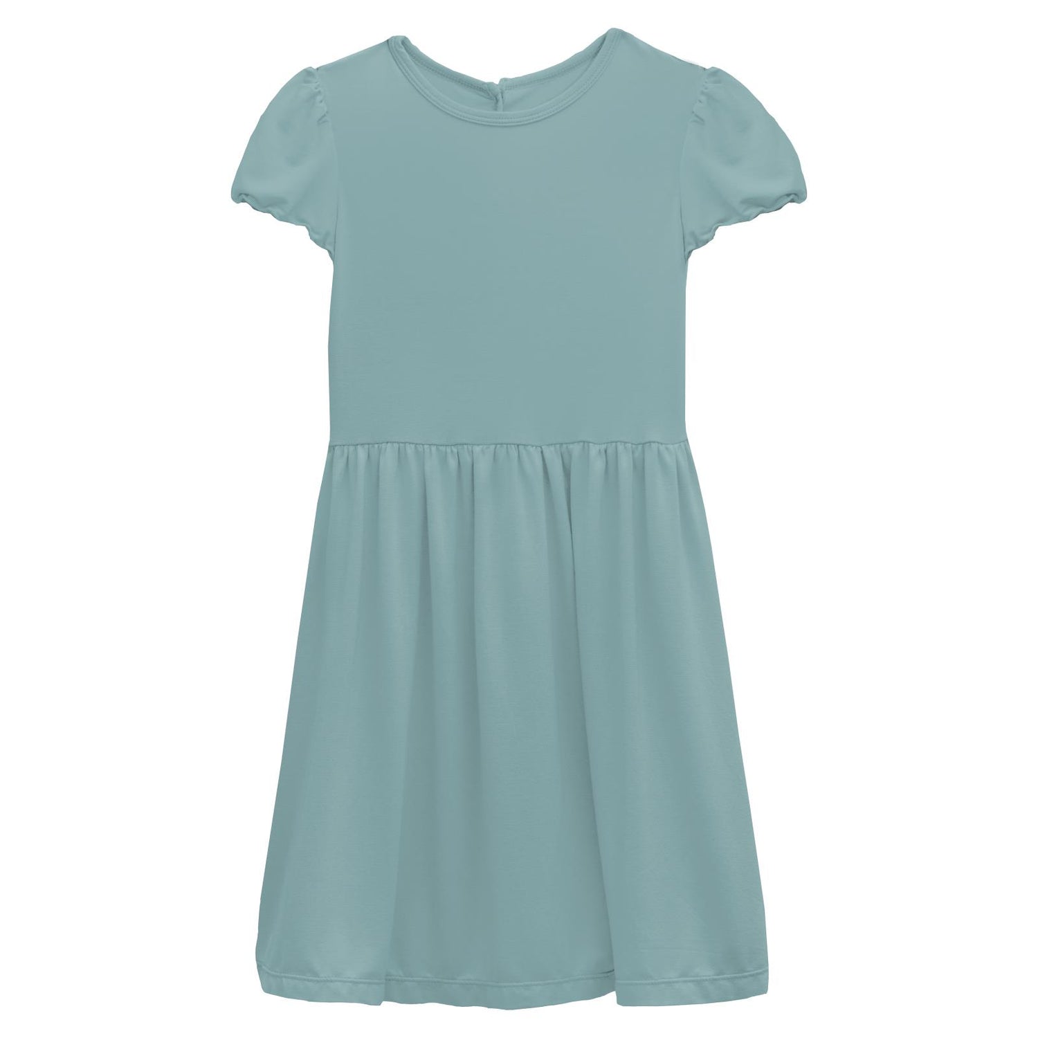 Flutter Sleeve Twirl Dress with Pockets in Jade (322039)