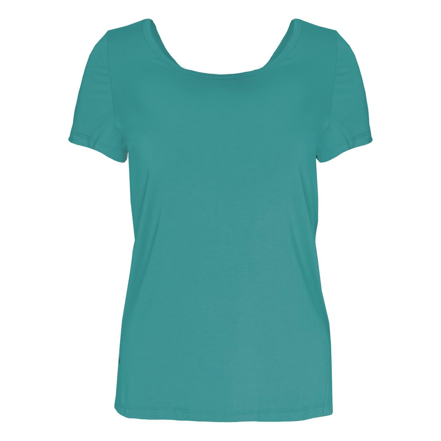 Women's Short Sleeve Twist-Back Tee in Agave (322326)
