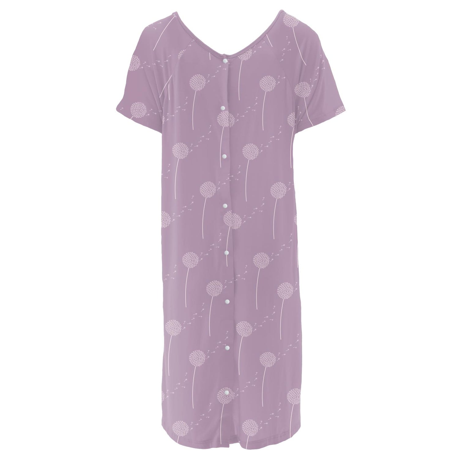 Women's Print Hospital Gown in Lavender Dandelion Wish (322482)
