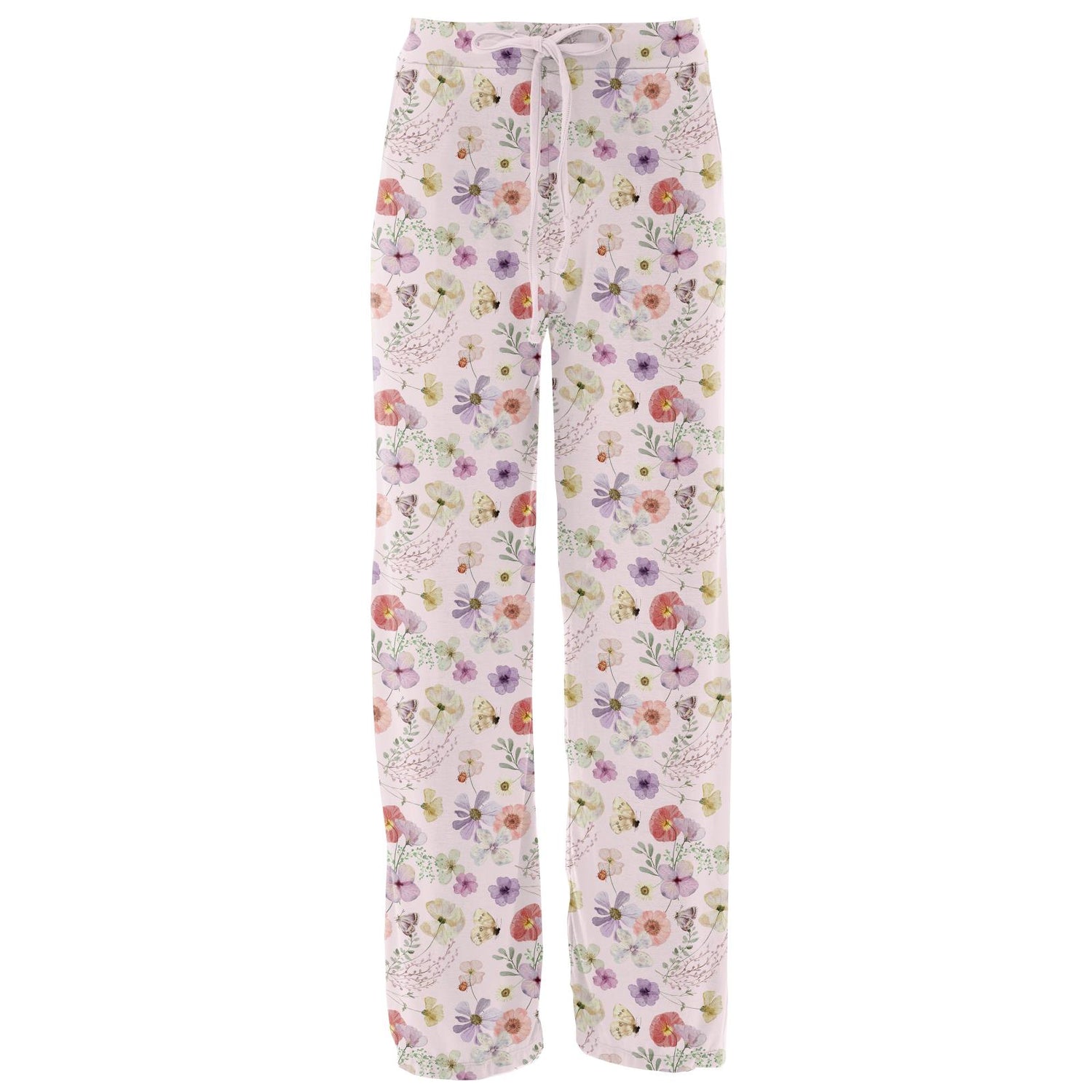 Women's Print Lounge Pants in Shrinking Violet Pressed Flowers (322073)