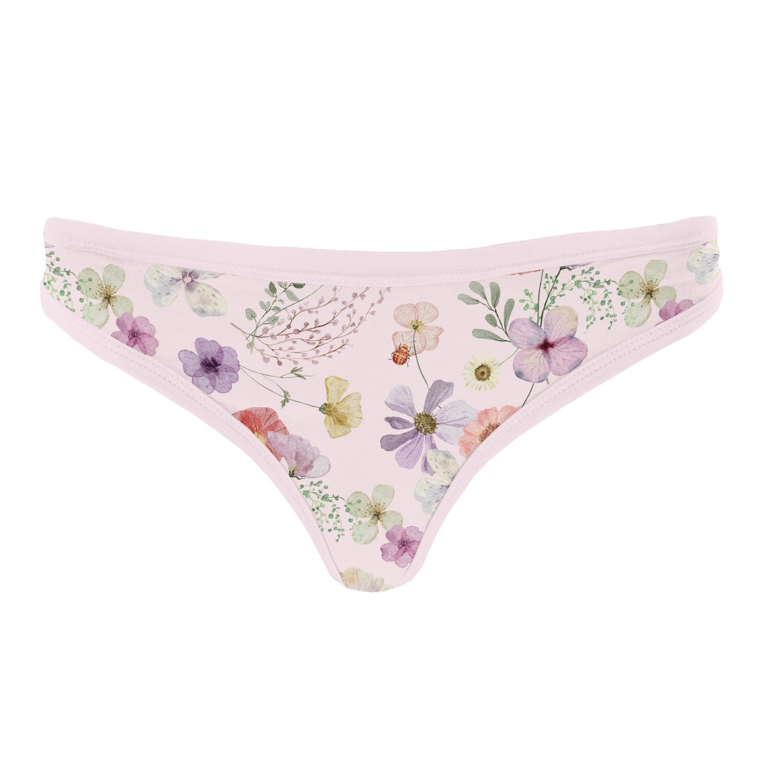 Women's Print Classic Thong in Shrinking Violet Pressed Flowers (322223)