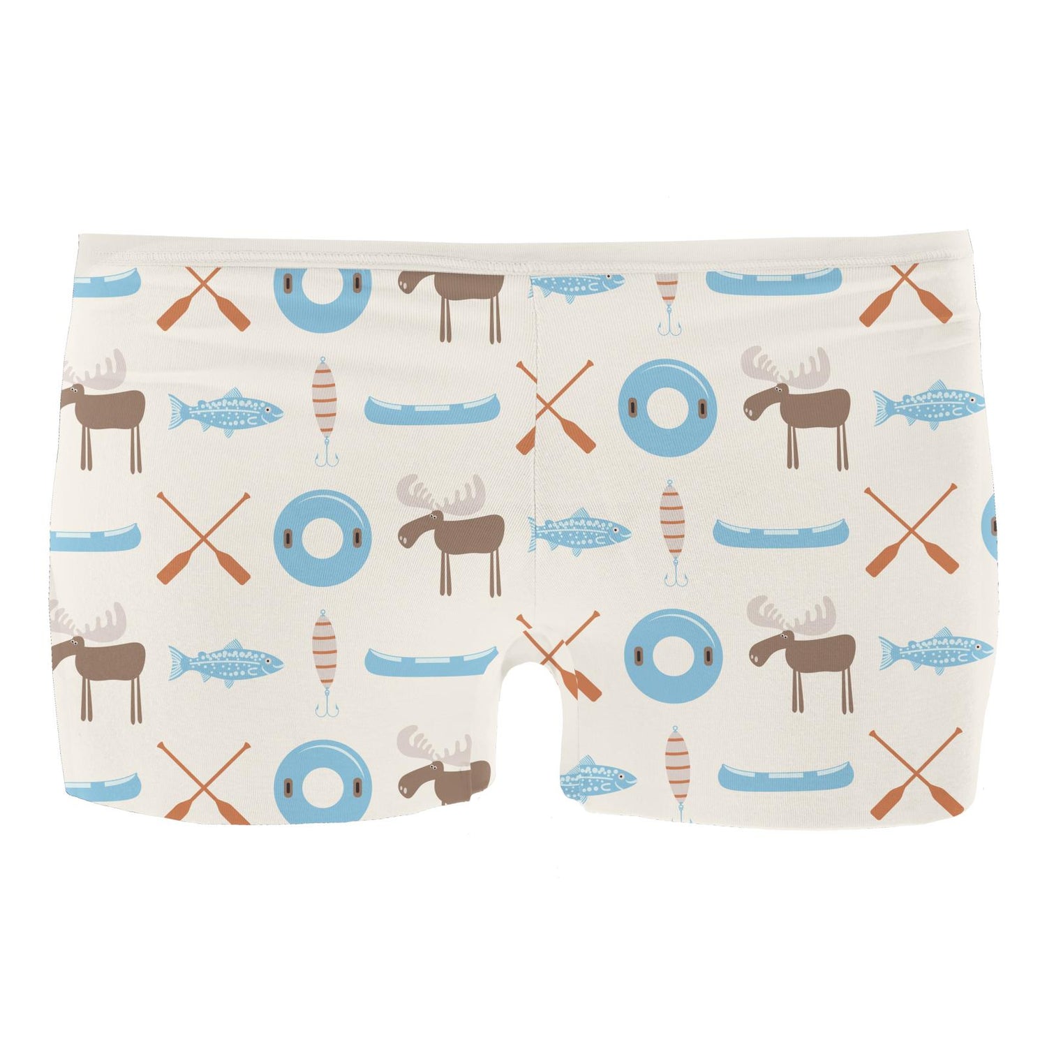 Women's Print Boy Short Underwear in Natural Lake Life (322460)