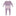 Print Classic Ruffle Footie with Snaps in Lavender Dandelion Wish