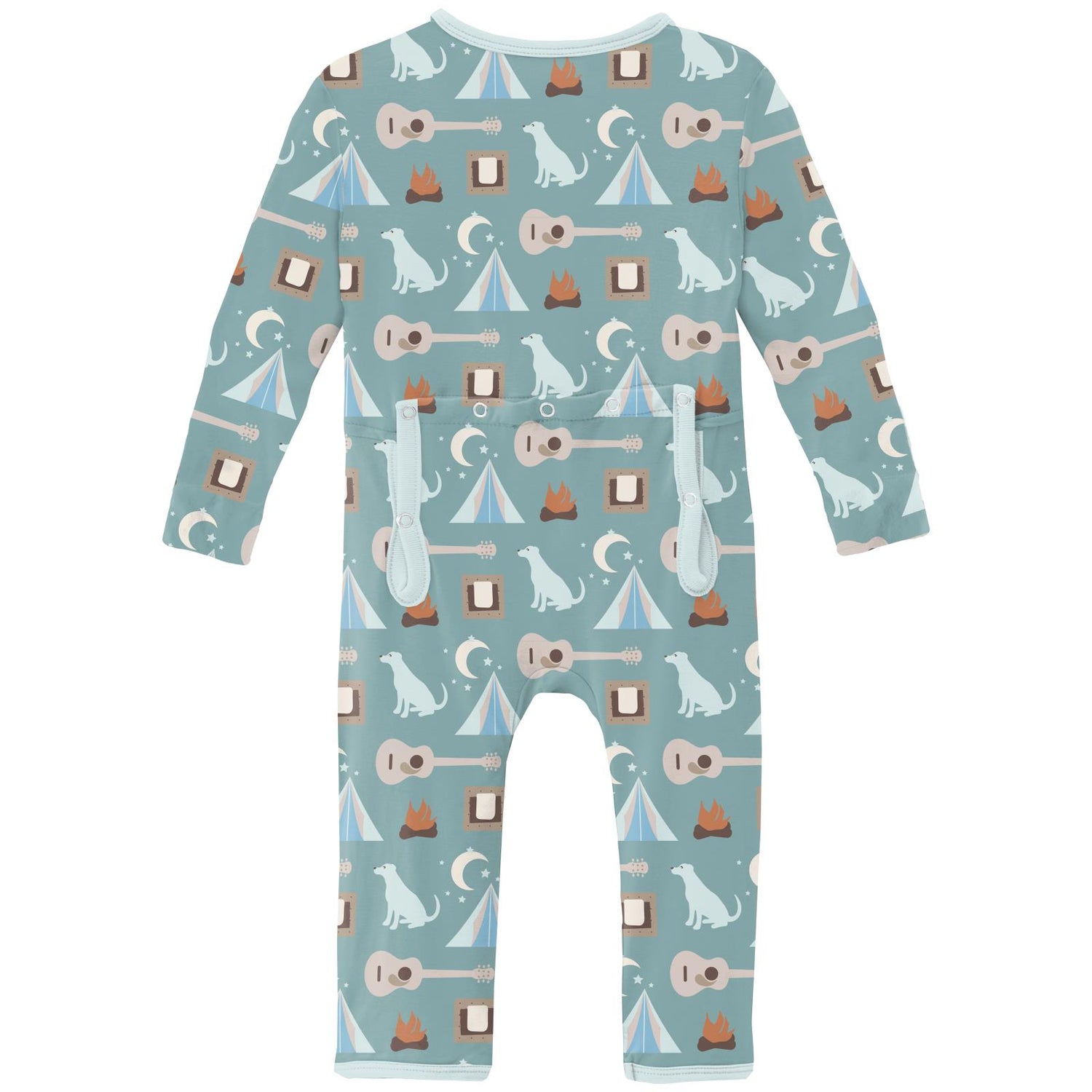 Print Coverall with 2 Way Zipper in Jade Campfire (319183)