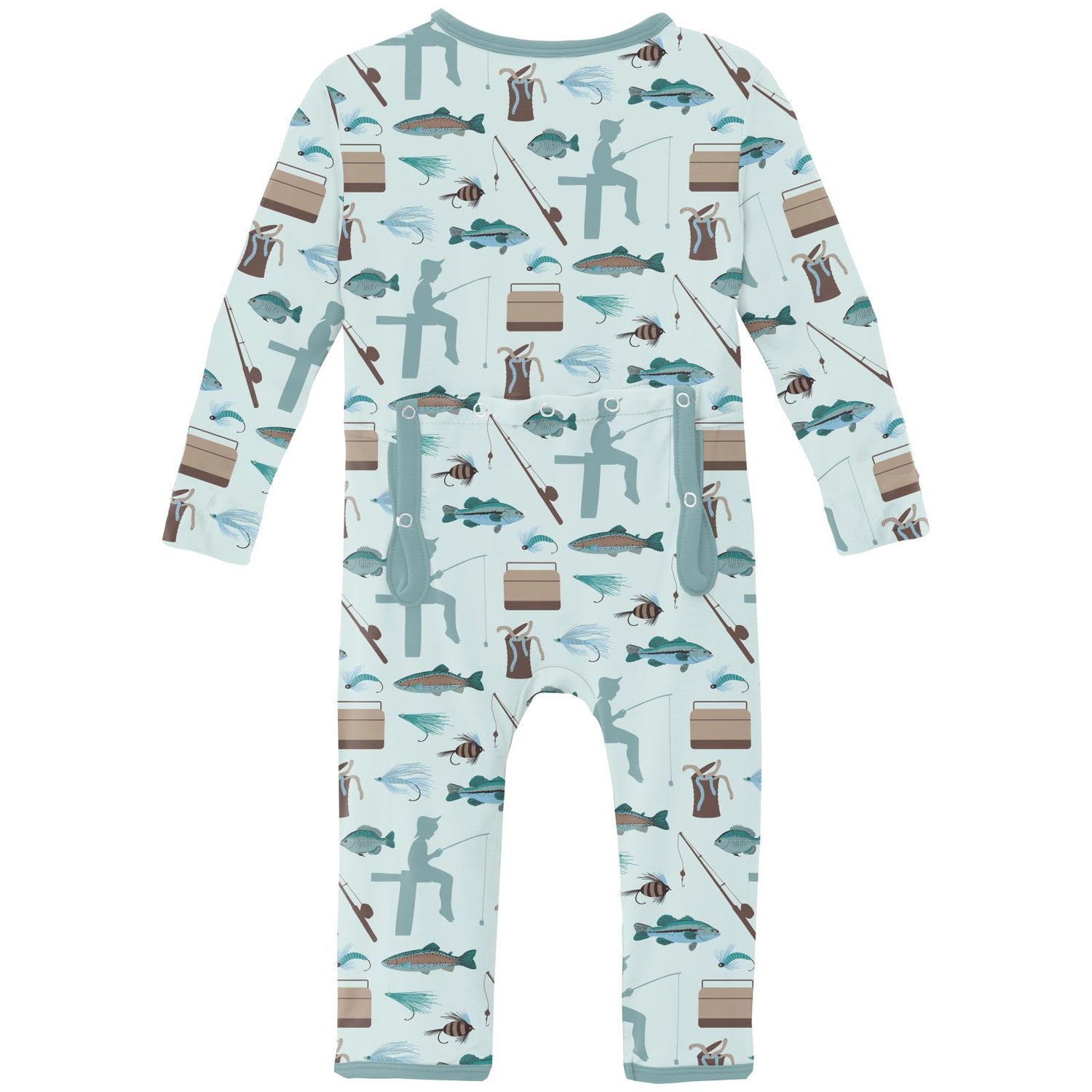 Print Coverall with Snaps in Fresh Air Fishing (319460)