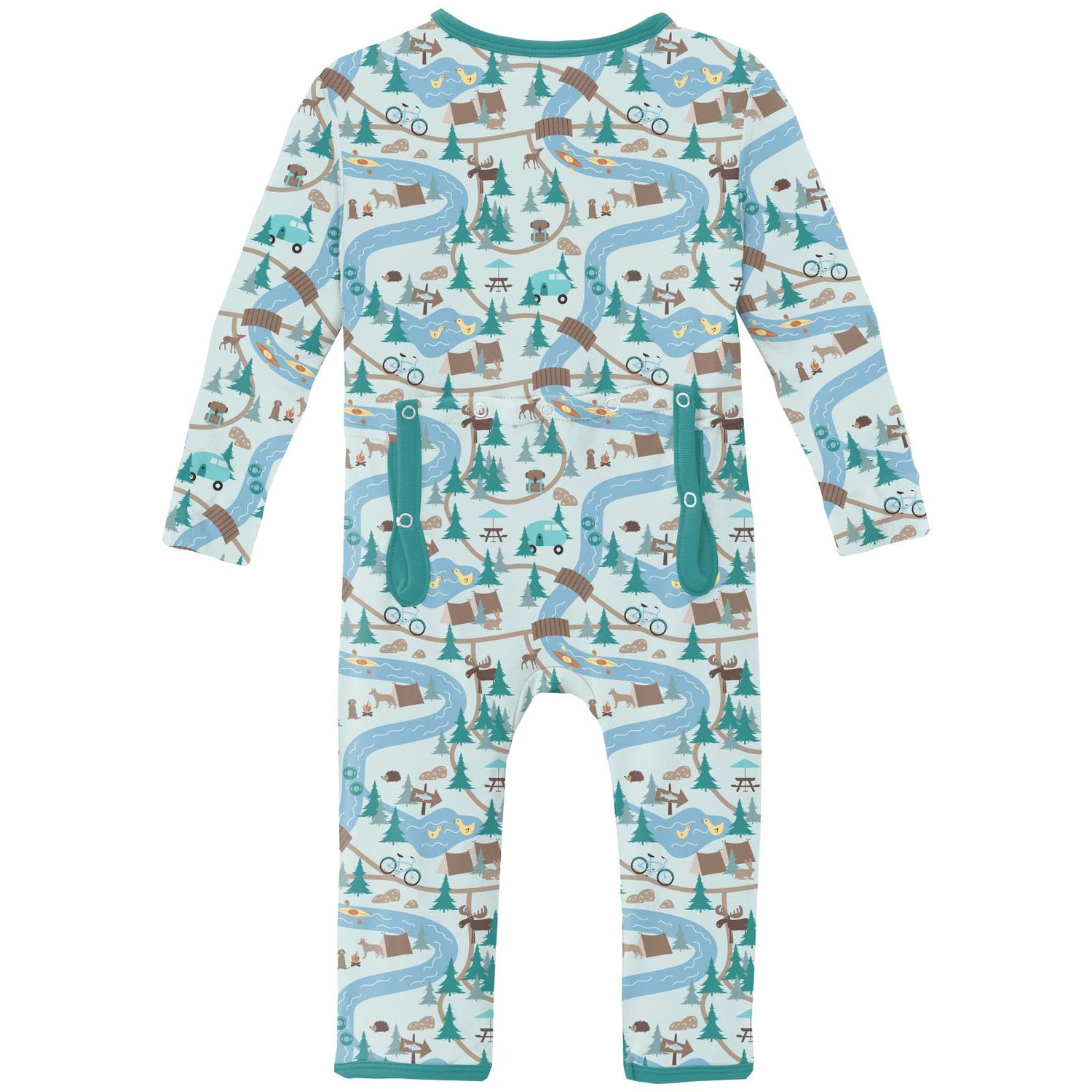 Print Coverall with 2 Way Zipper in Fresh Air Campground Map (318954)