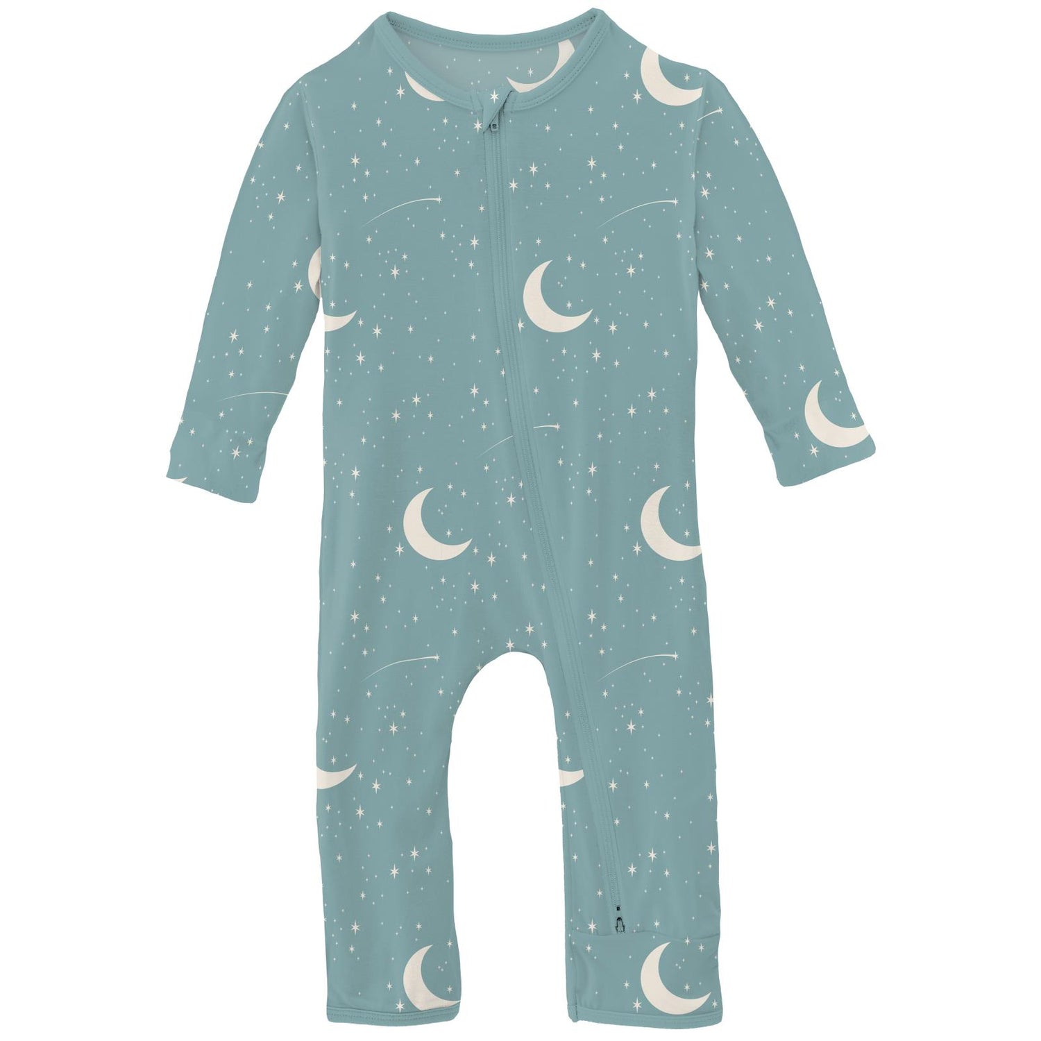 Print Coverall with 2 Way Zipper in Jade Starry Sky & Moon (319093)