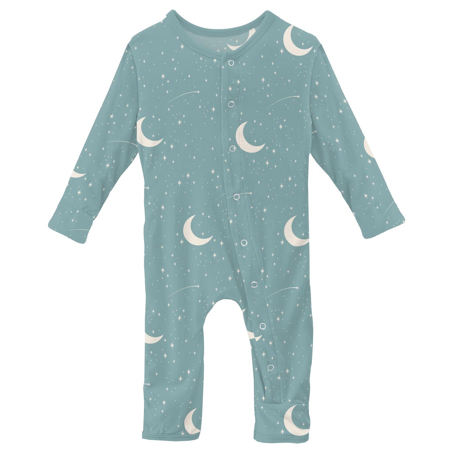 Print Coverall with Snaps in Jade Starry Sky & Moon (319443)