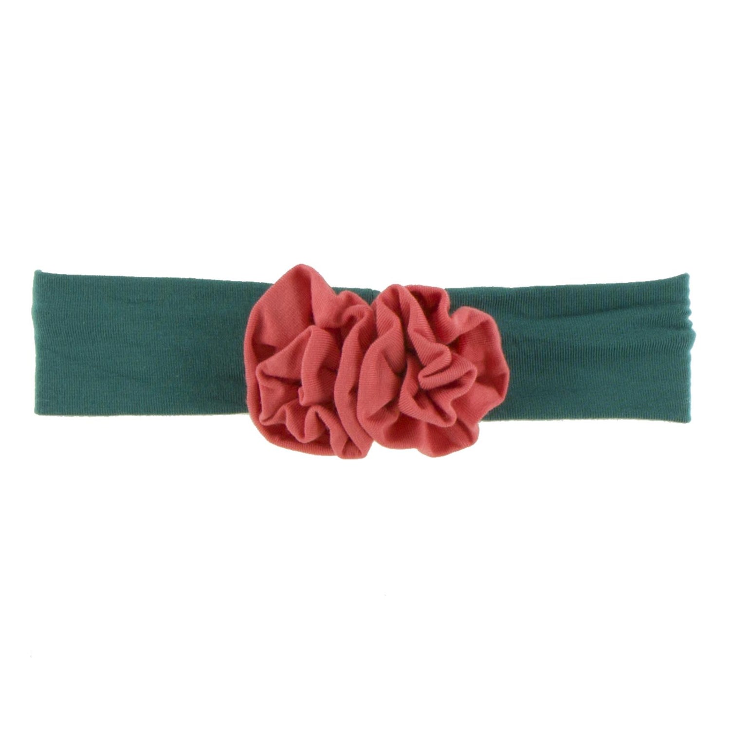 Flower Headband in Ivy with English Rose