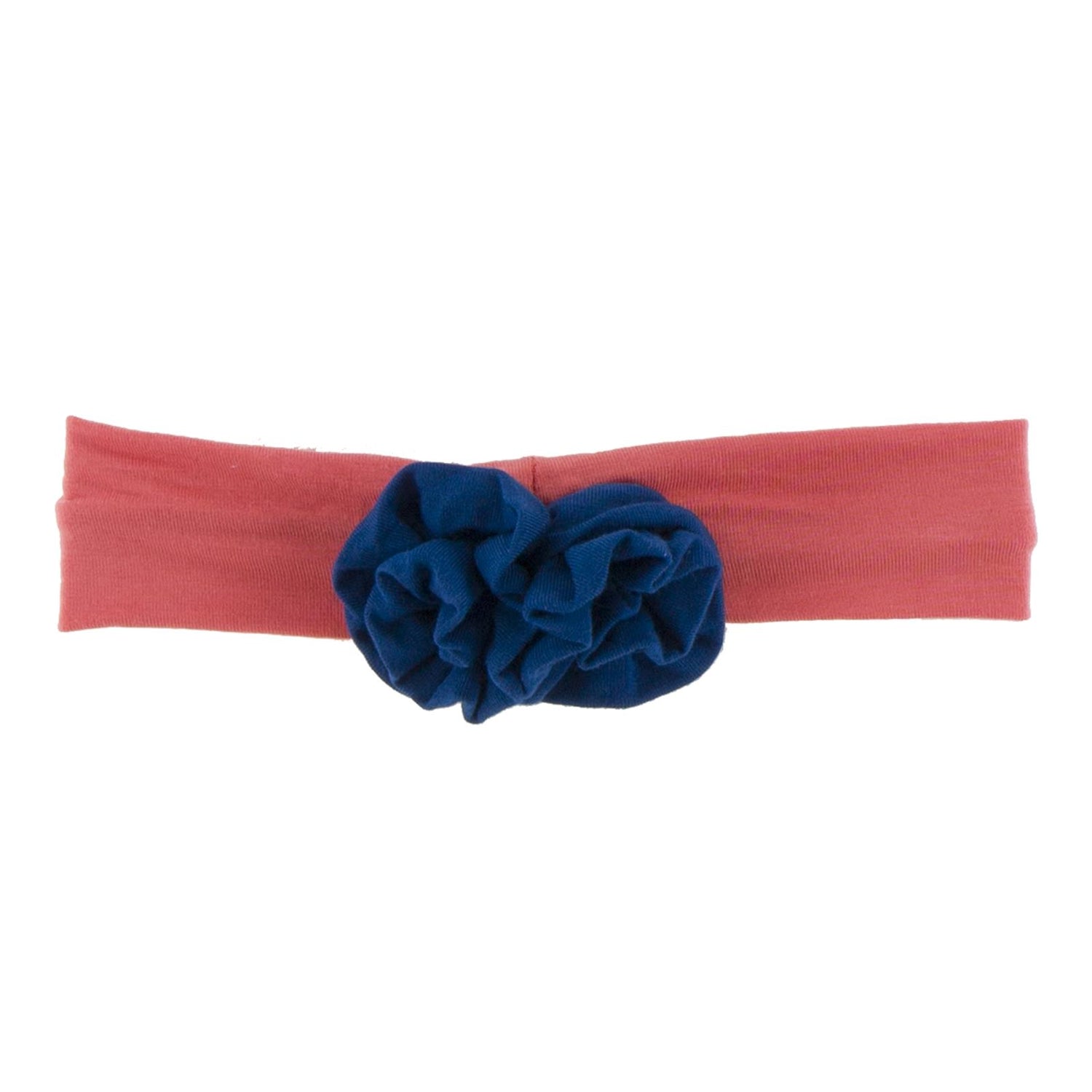 Flower Headband in English Rose with Navy (350033)